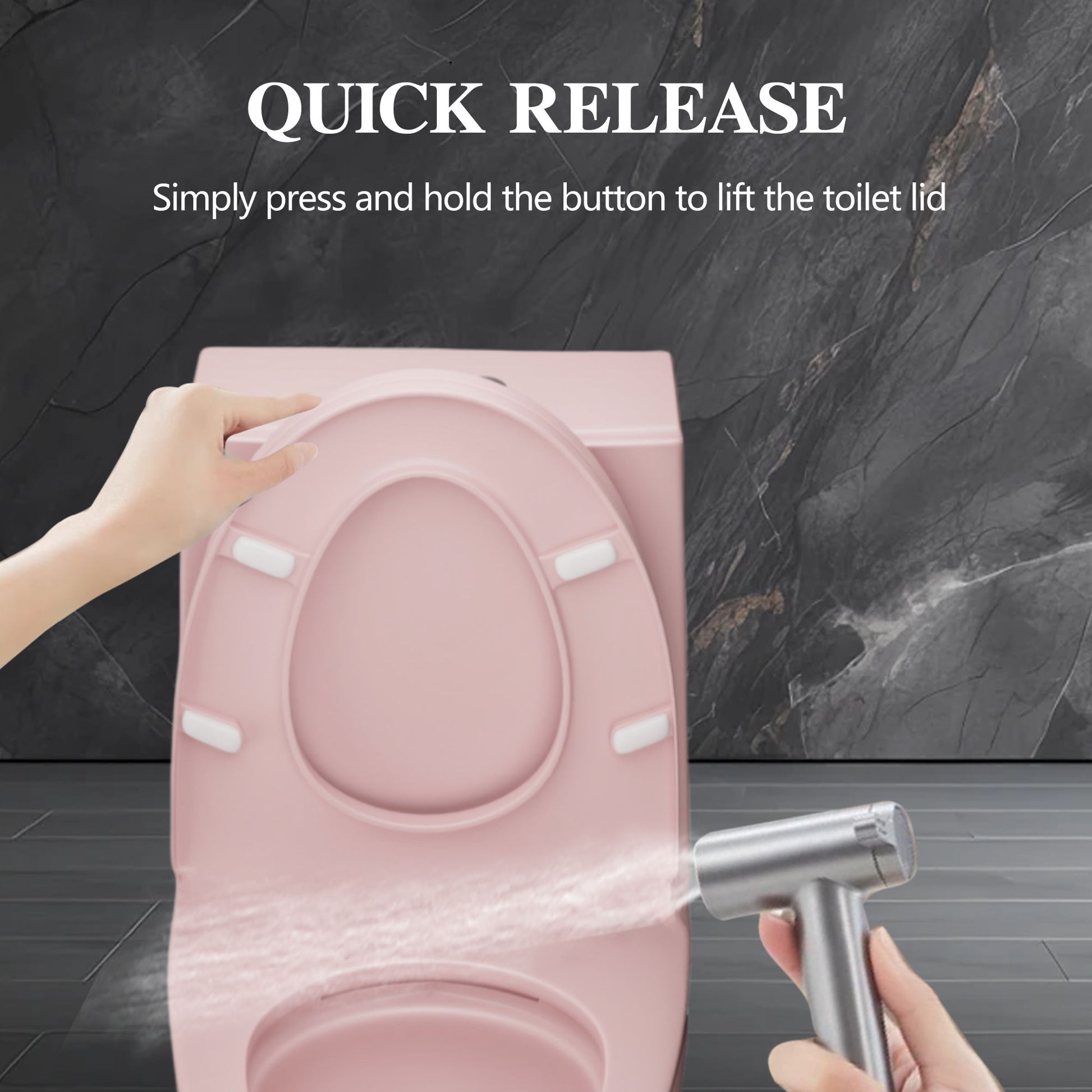1.1 / 1.60 Gpf Dual-Flush One Piece Toilet, Water-Saving Elongated Comfort Height Floor Mounted, Soft Close 1000 Gram Map Flushing Score Toilet 23T01-Rs - Rose - Best Buy Furniture