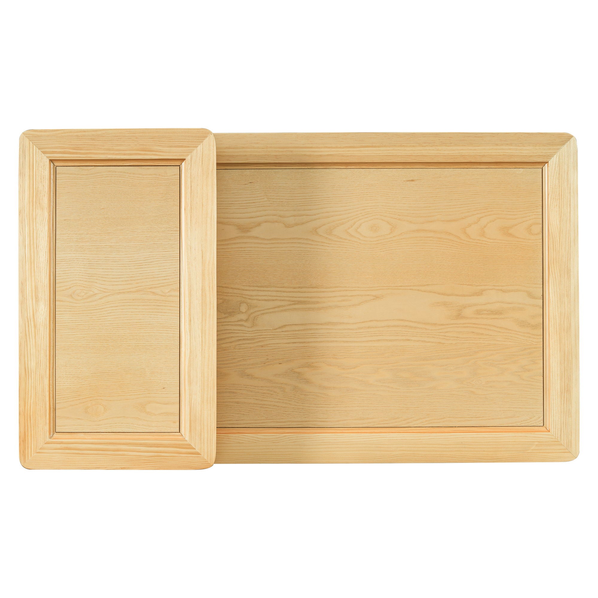 Coffee Table With 1 Storage Shelf, 2 Tabletops And 1 Rattan Drawer