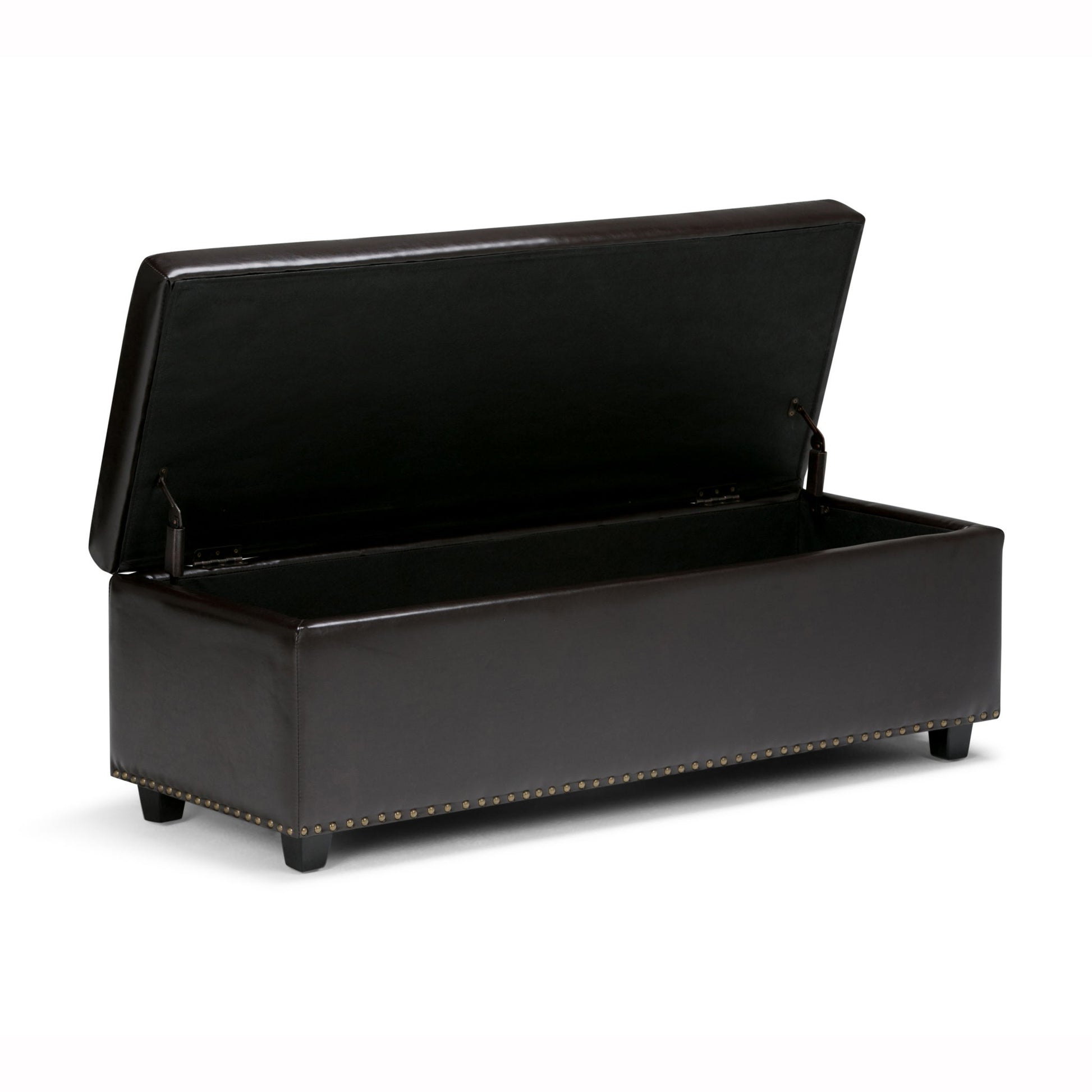 Hamilton - Storage Ottoman - Coffee Brown - Best Buy Furniture