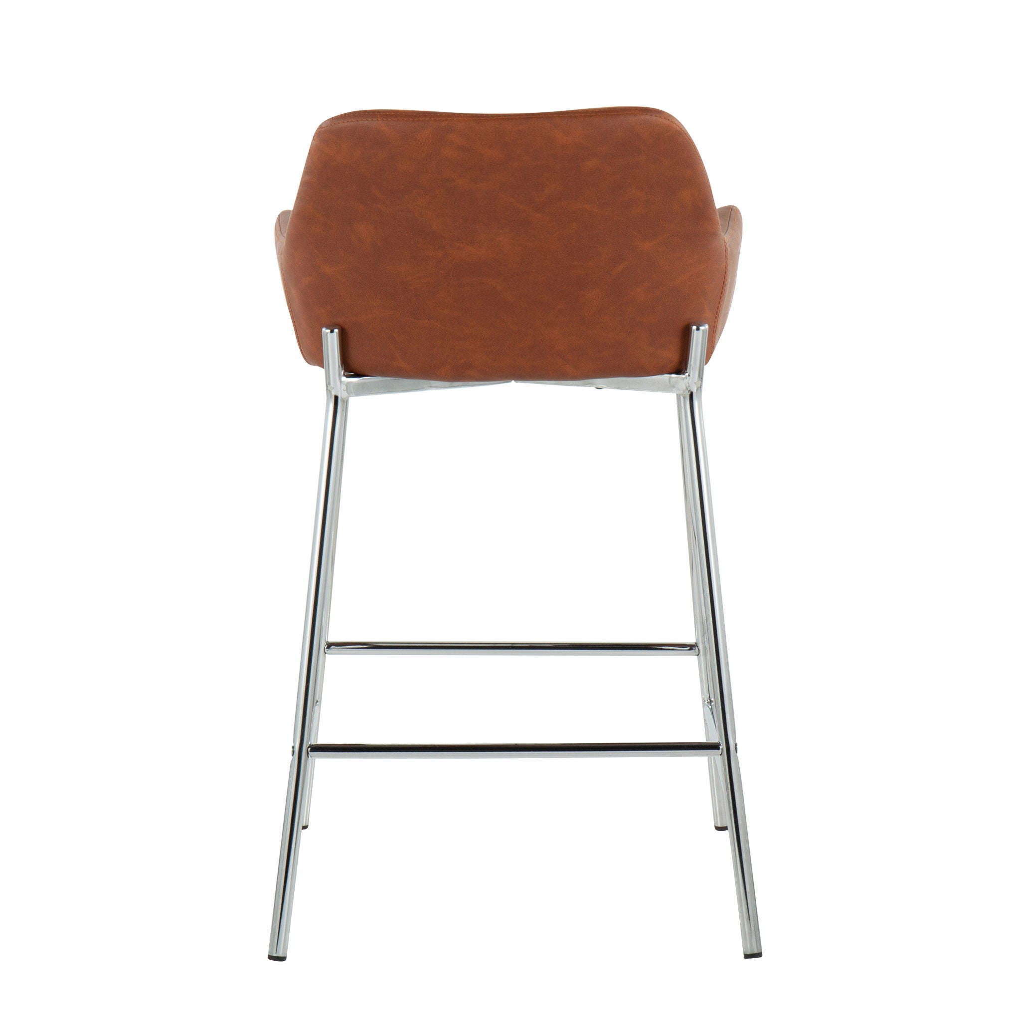 Daniella - Contemporary Fixed Height Counter Stool With Metal Legs (Set of 2)