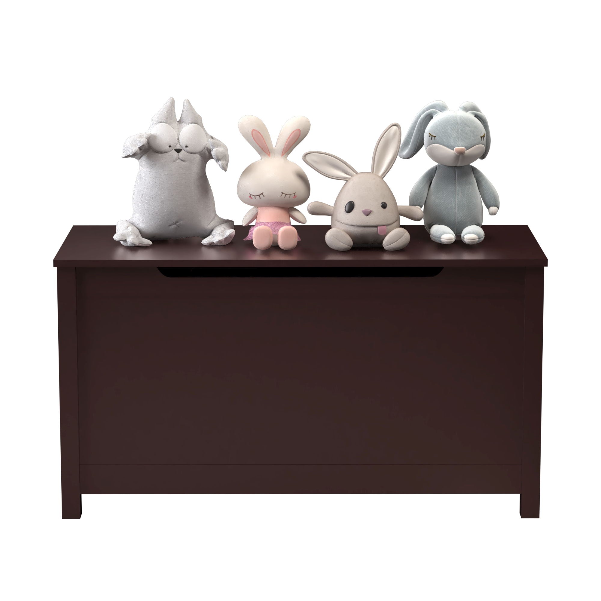 Toy Box Storage With Safety Hinged Lid