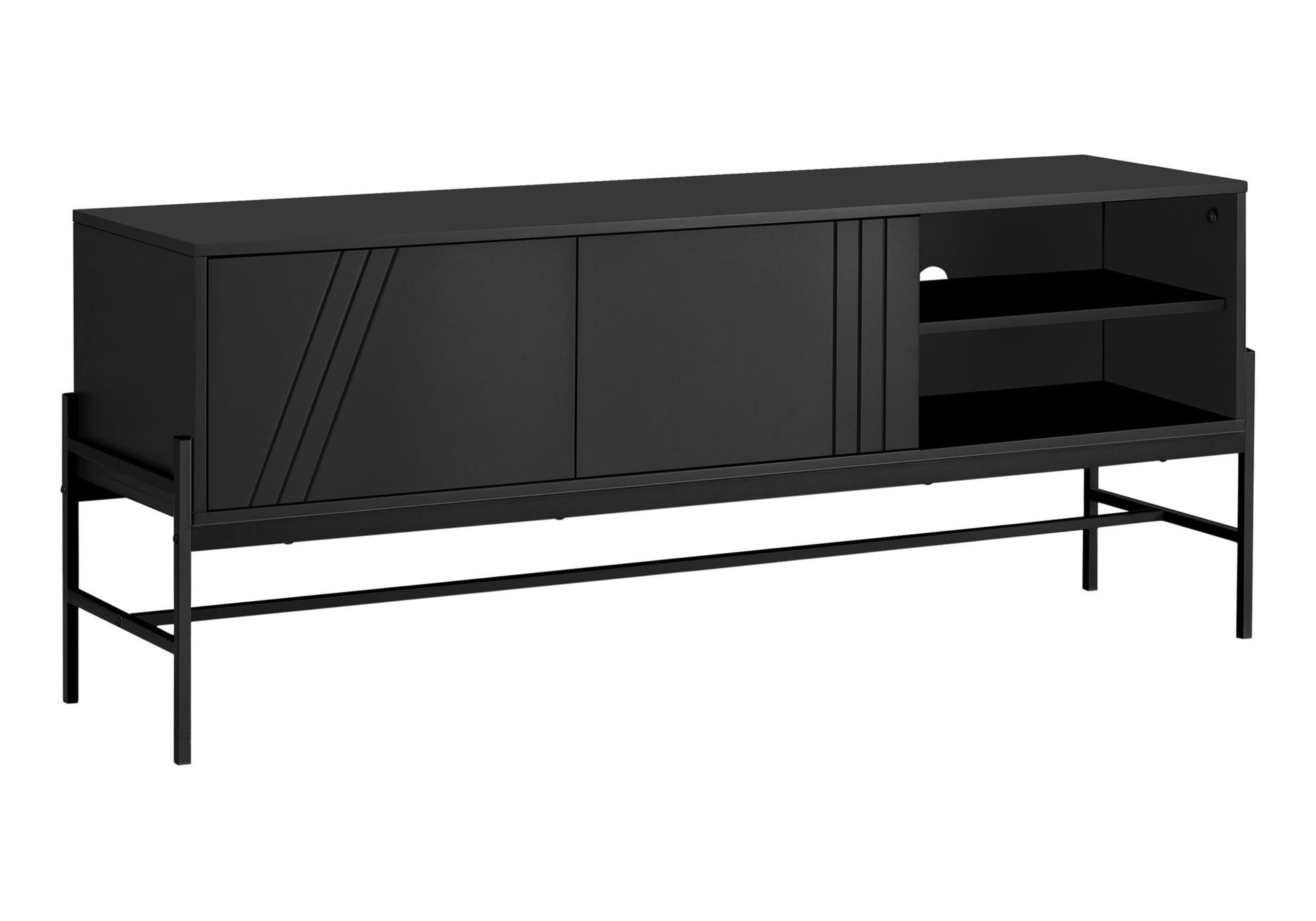 TV Stand, Modern Design Console, Media Entertainment Center, Storage Cabinet, Contemporary & Modern - Black - Best Buy Furniture