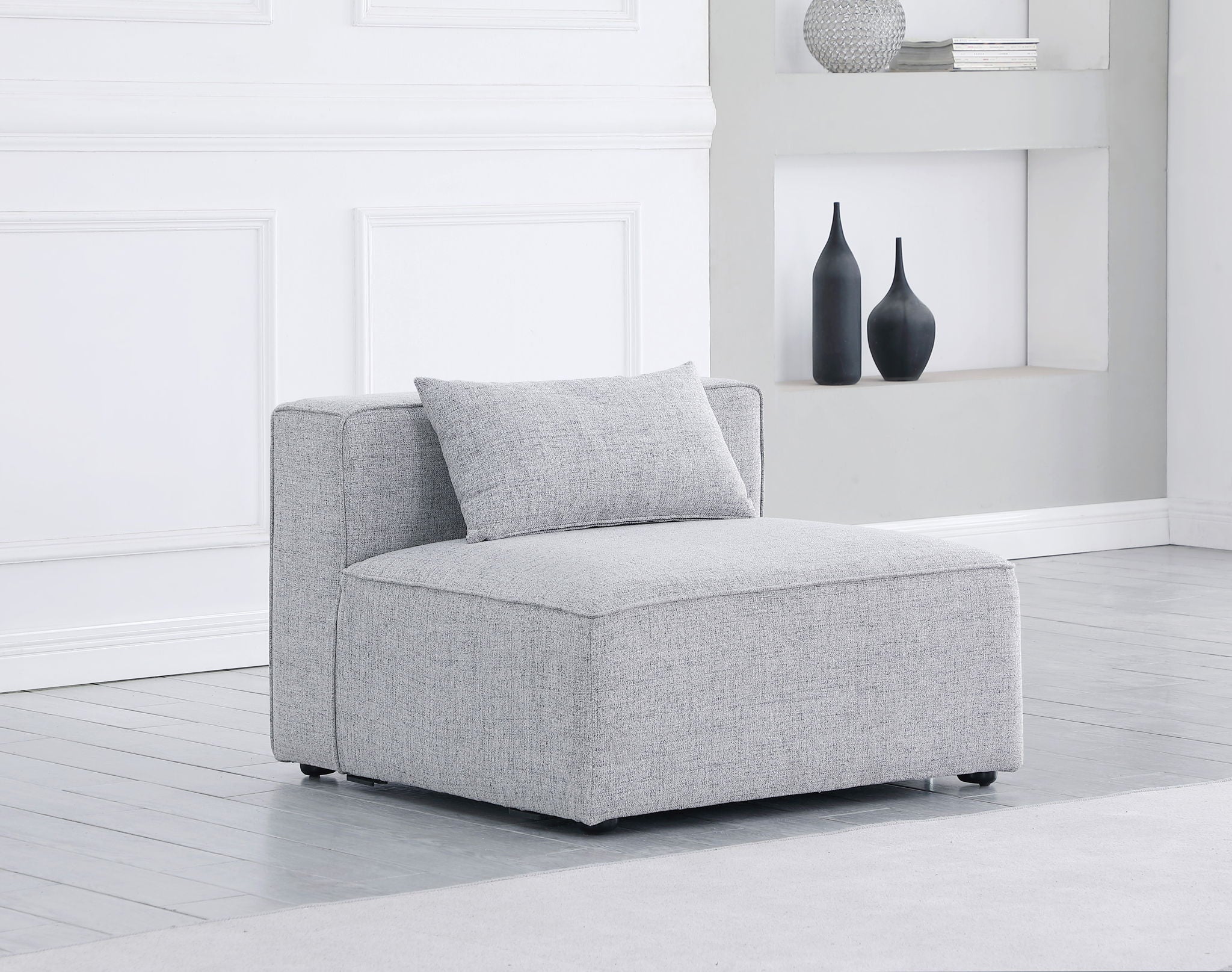 Cube - Linen Armless Chair
