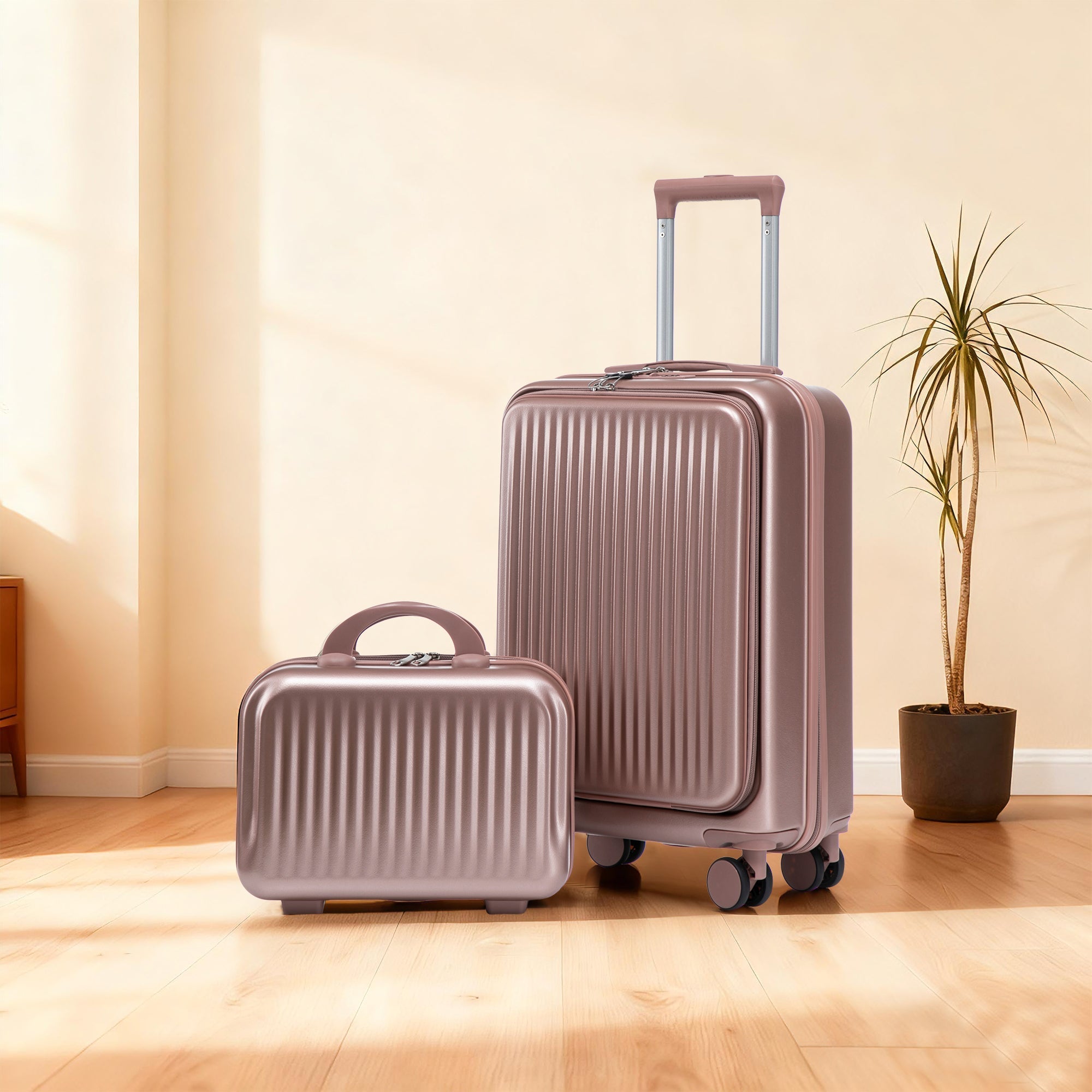 14'/20' 2-Piece ABS Spinner Wheel Luggage Set