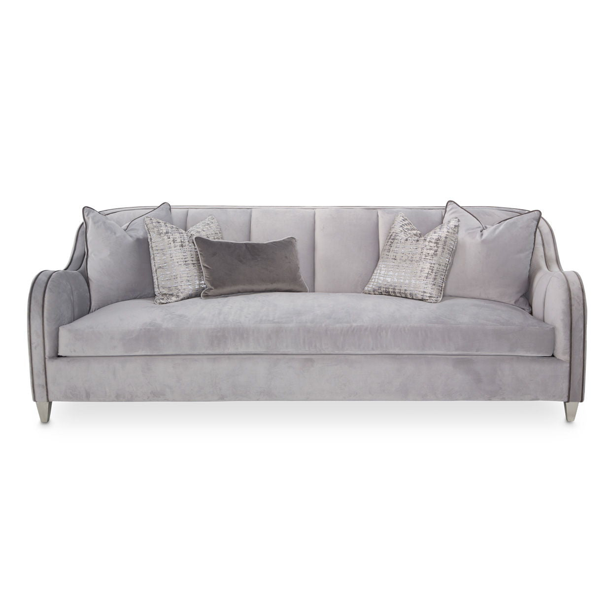 Roxbury Park - Velvet Sofa - Steel/Slate