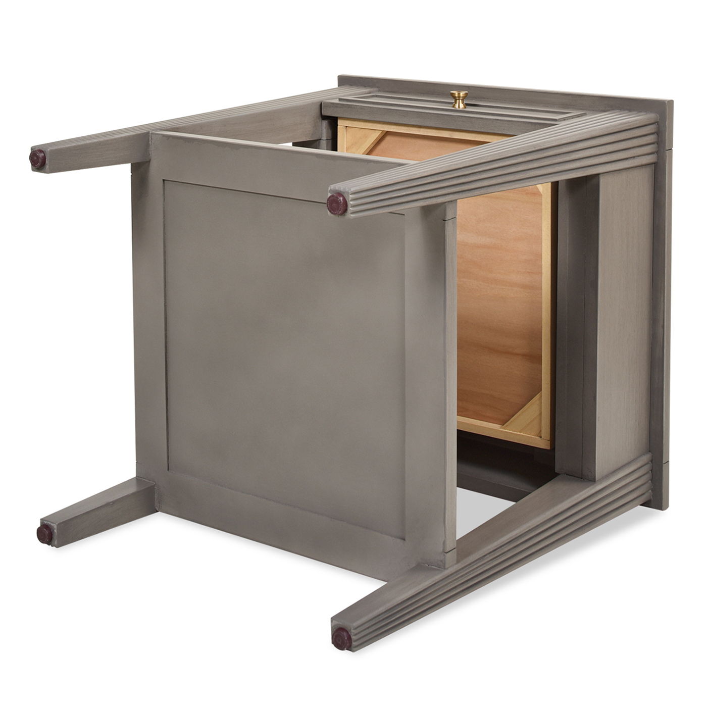 Dauphin - Storage Shelf Side Table - Gray Cashmere - Best Buy Furniture