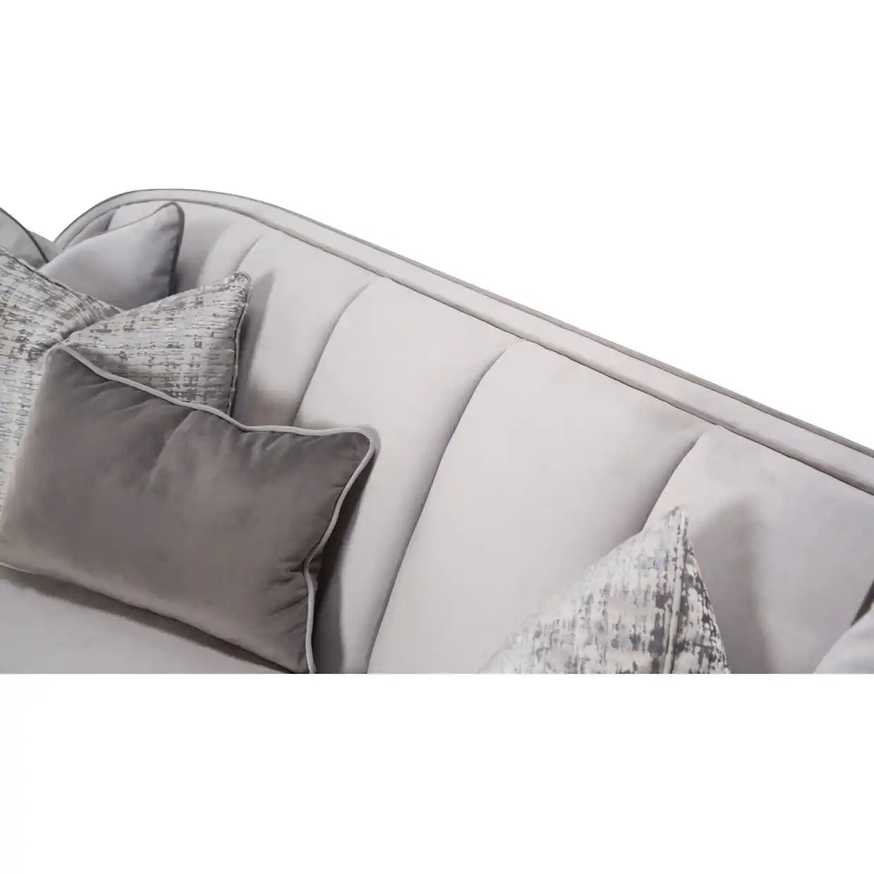 Roxbury Park - Velvet Sofa - Steel/Slate