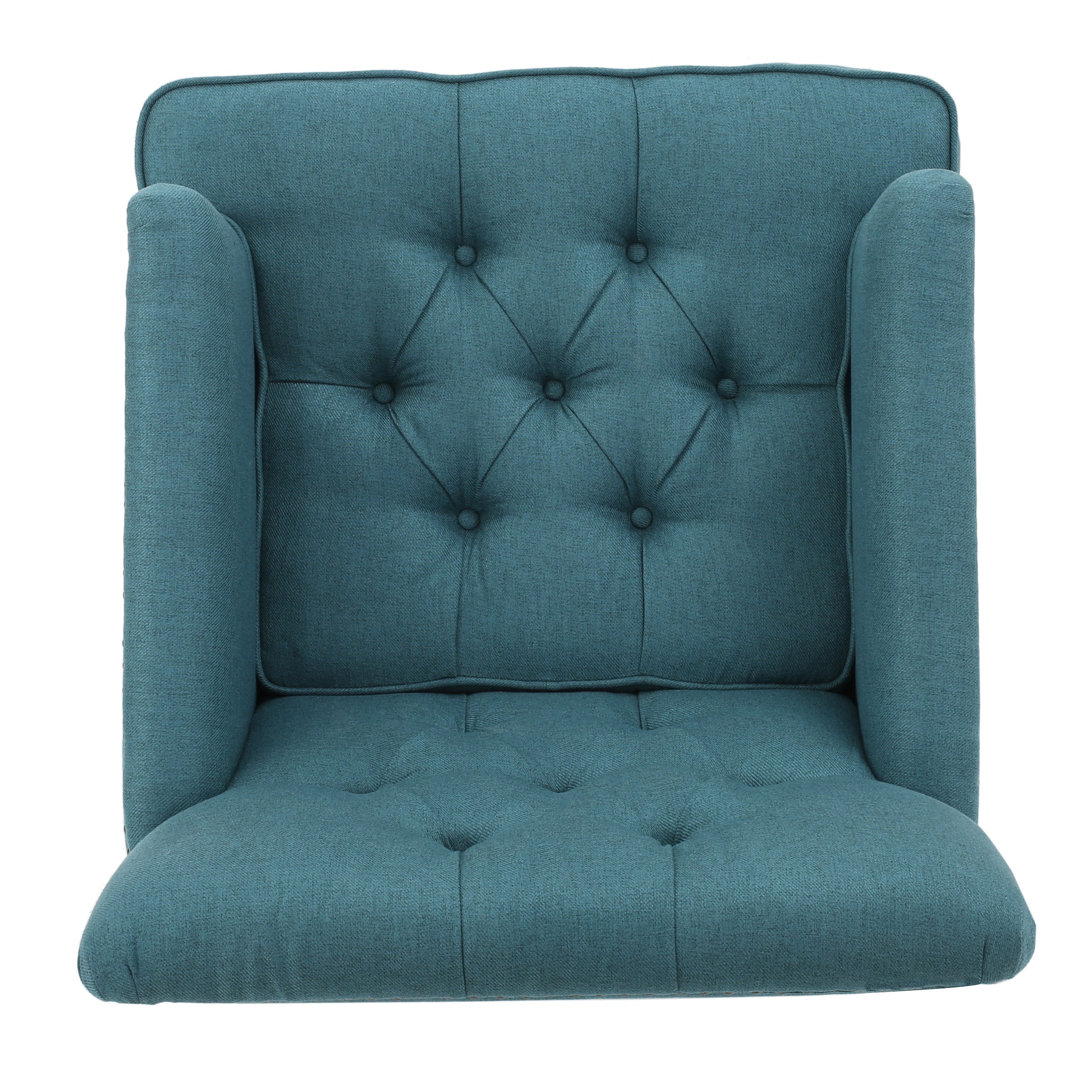 Harrison Tufted Club Chair with Plush Cushion and Studded Trim