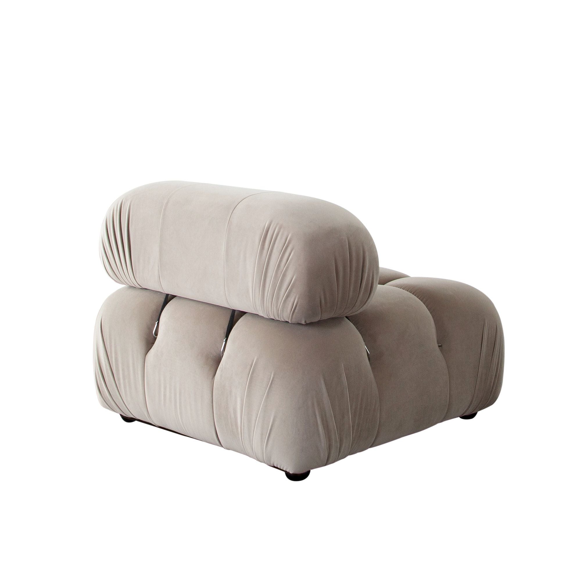 Paloma Armless Chair – Mink Tan Velvet