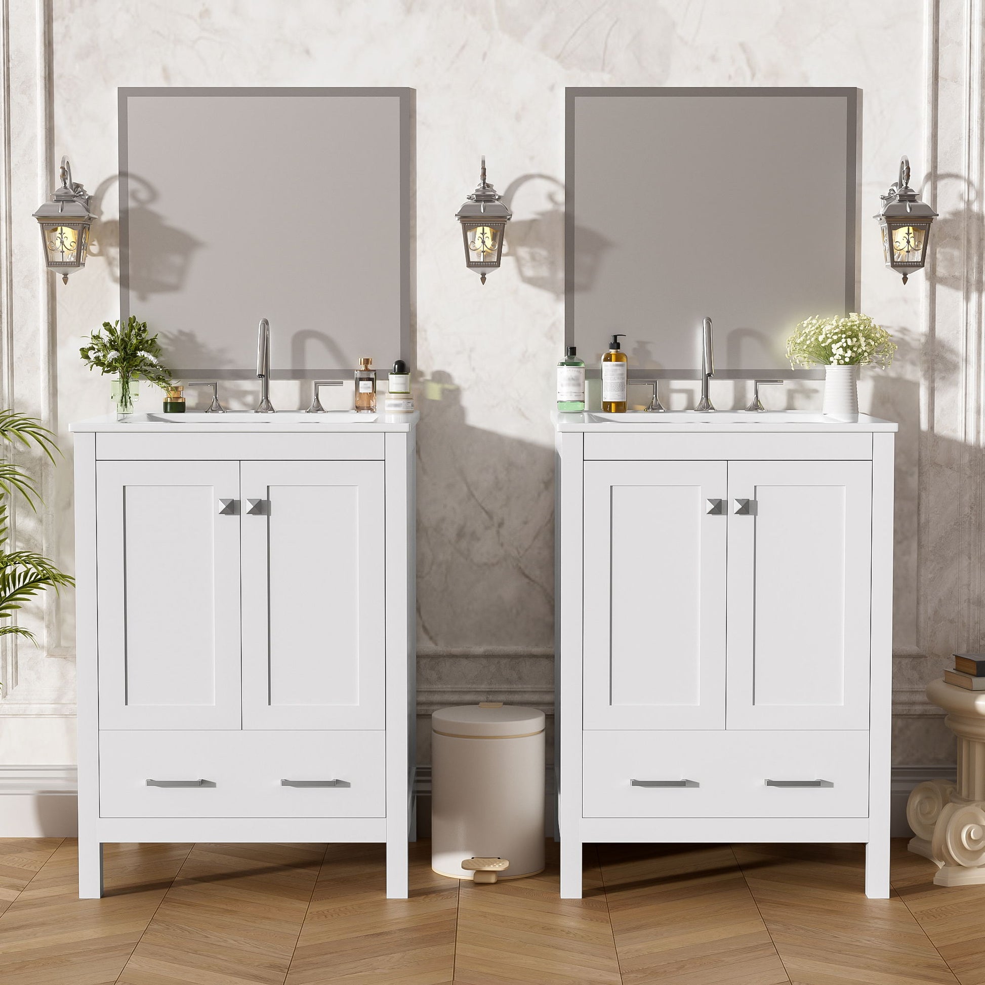 Bathroom Vanity With Integrated Undermount Ceramic Sink, 2 Doors And 1 Drawer, Soft Close Hinges - Best Buy Furniture