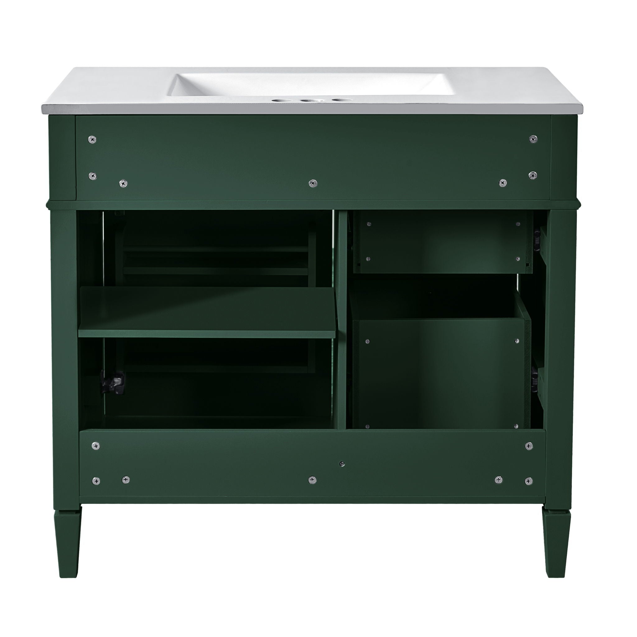 Bathroom Vanity With Top Sink, 2 Drawers And Tip Out Drawer