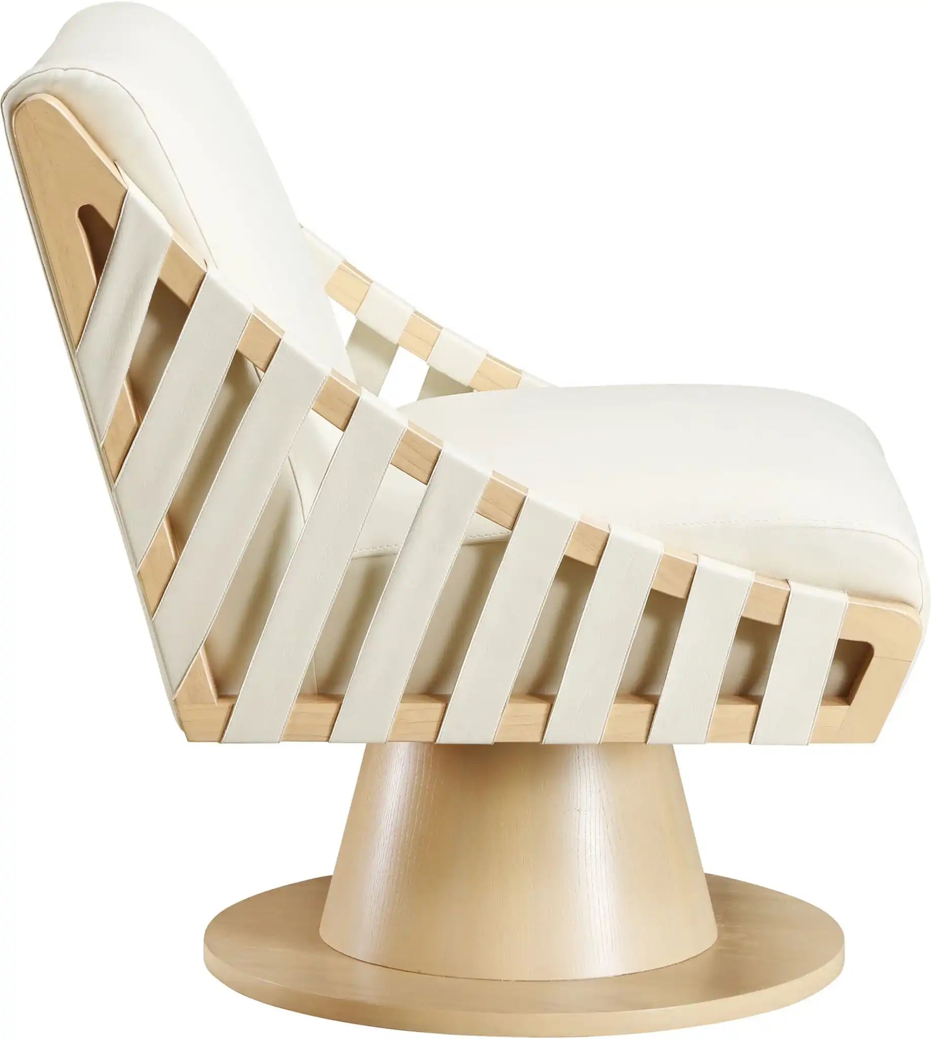 Millwin - Swivel Accent Chair With Natural Base