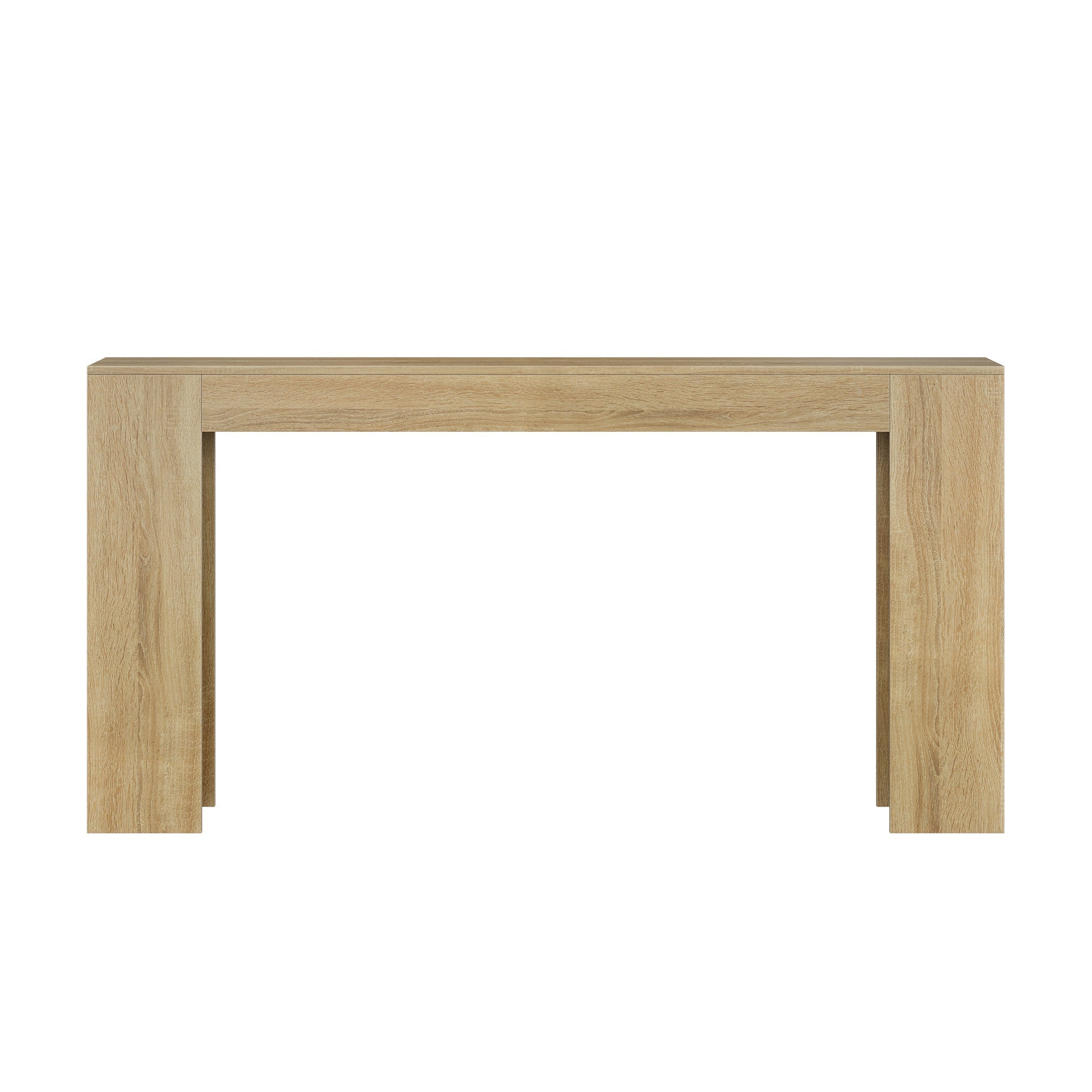 Farmhouse Style Oak-Colored Extra-Long Console Table