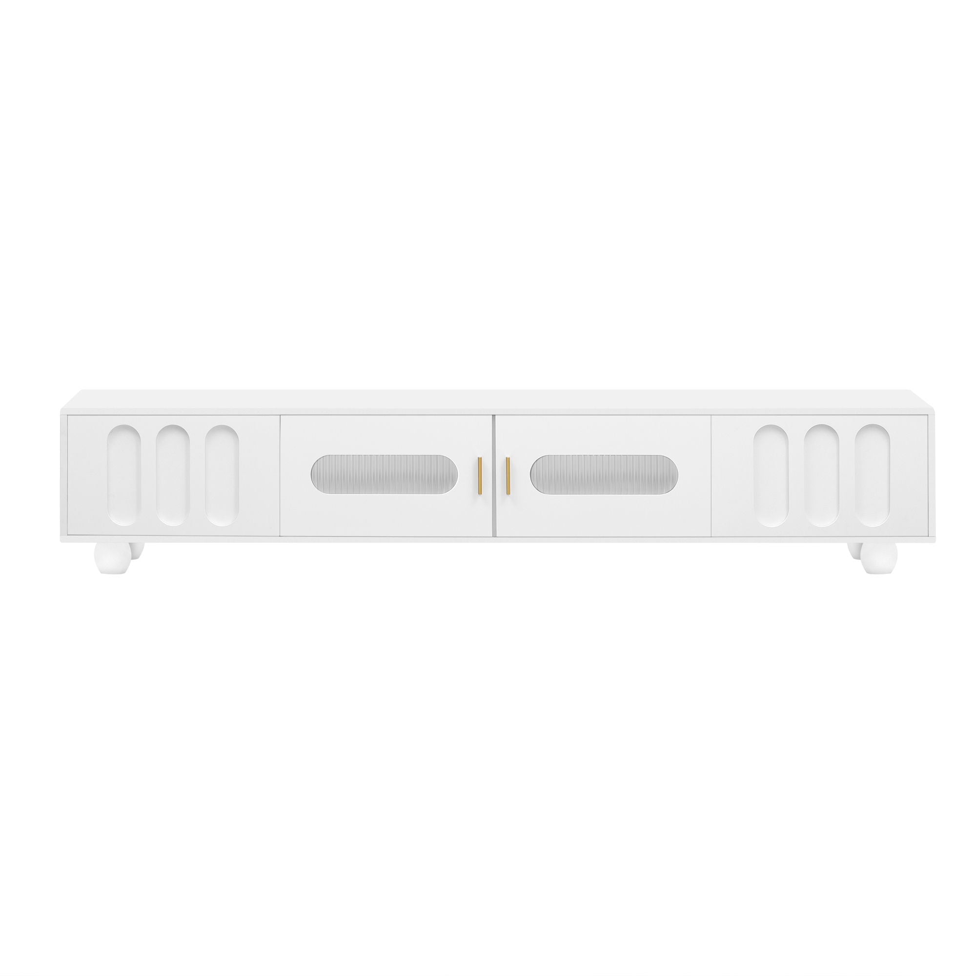 Modern TV Stand For TVs Up To 80", 2 Drawers And Cabinet
