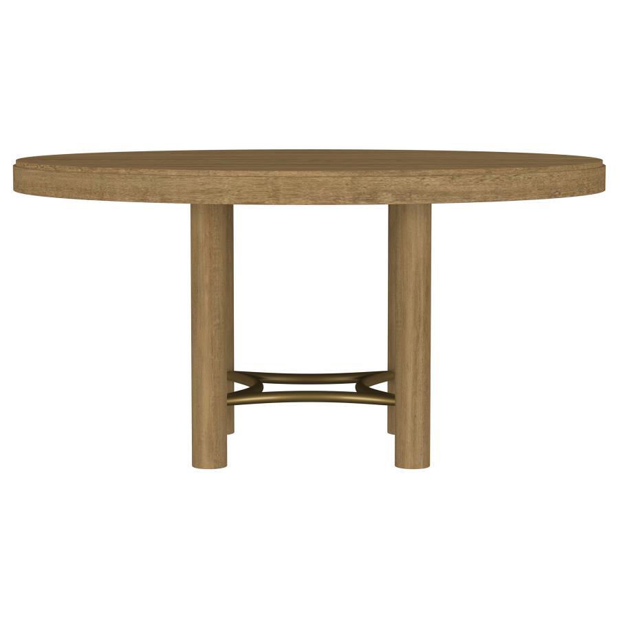 Arini - 60" Round Wood Dining Room Table - Sand Wash - Best Buy Furniture