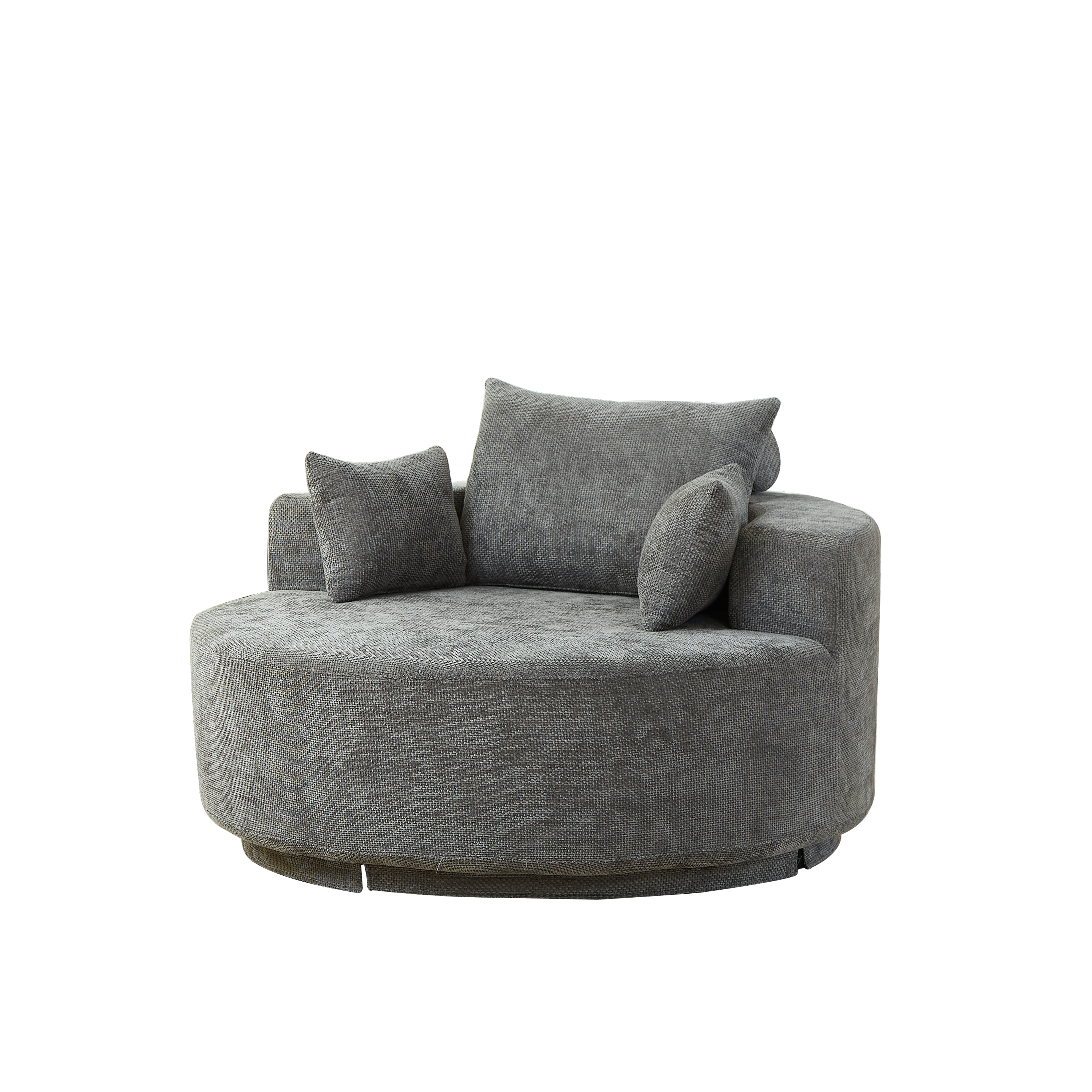 55'' Chenille Foam Single Swivel Chair