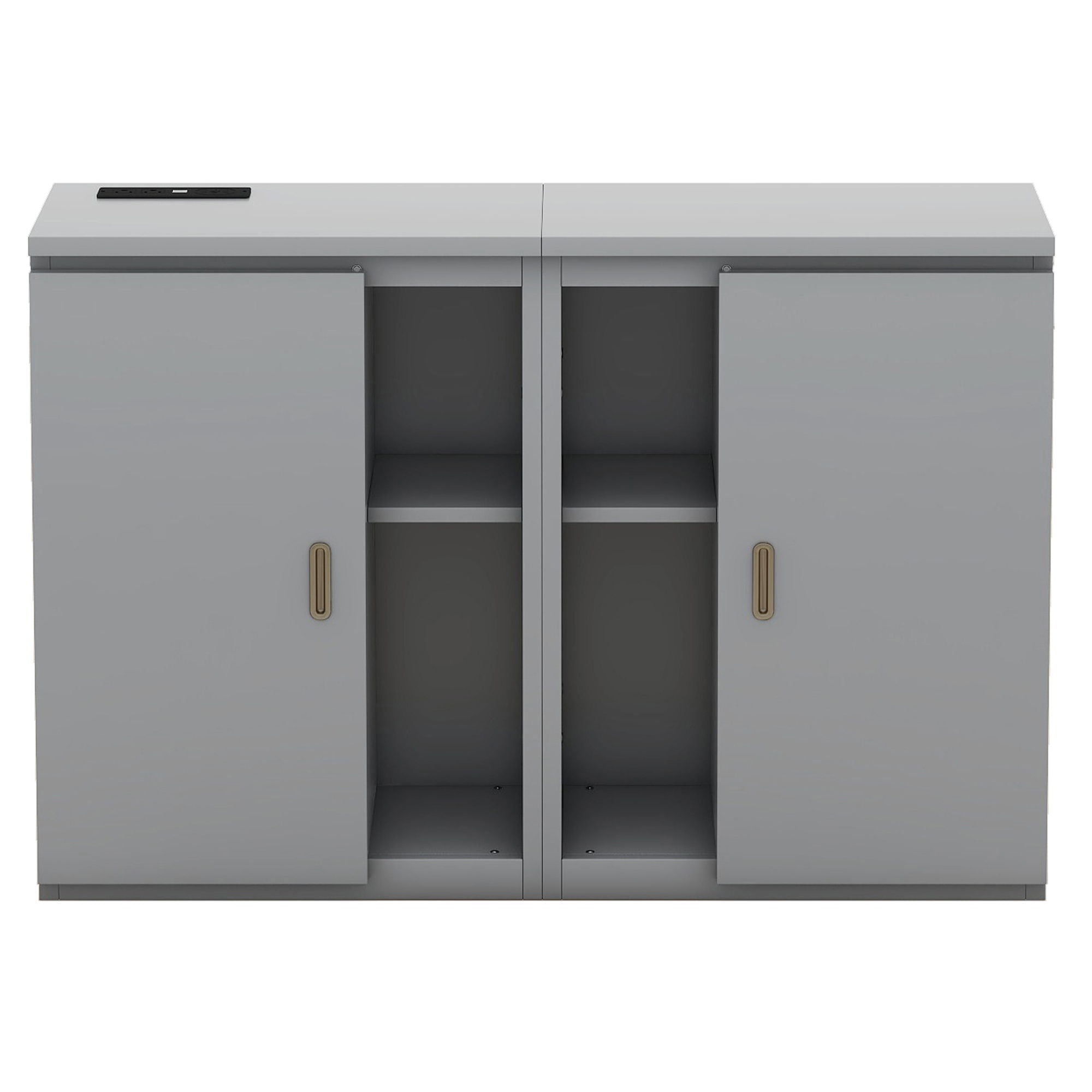 Murphy Bed With Shelves, Cabinets And USB Ports