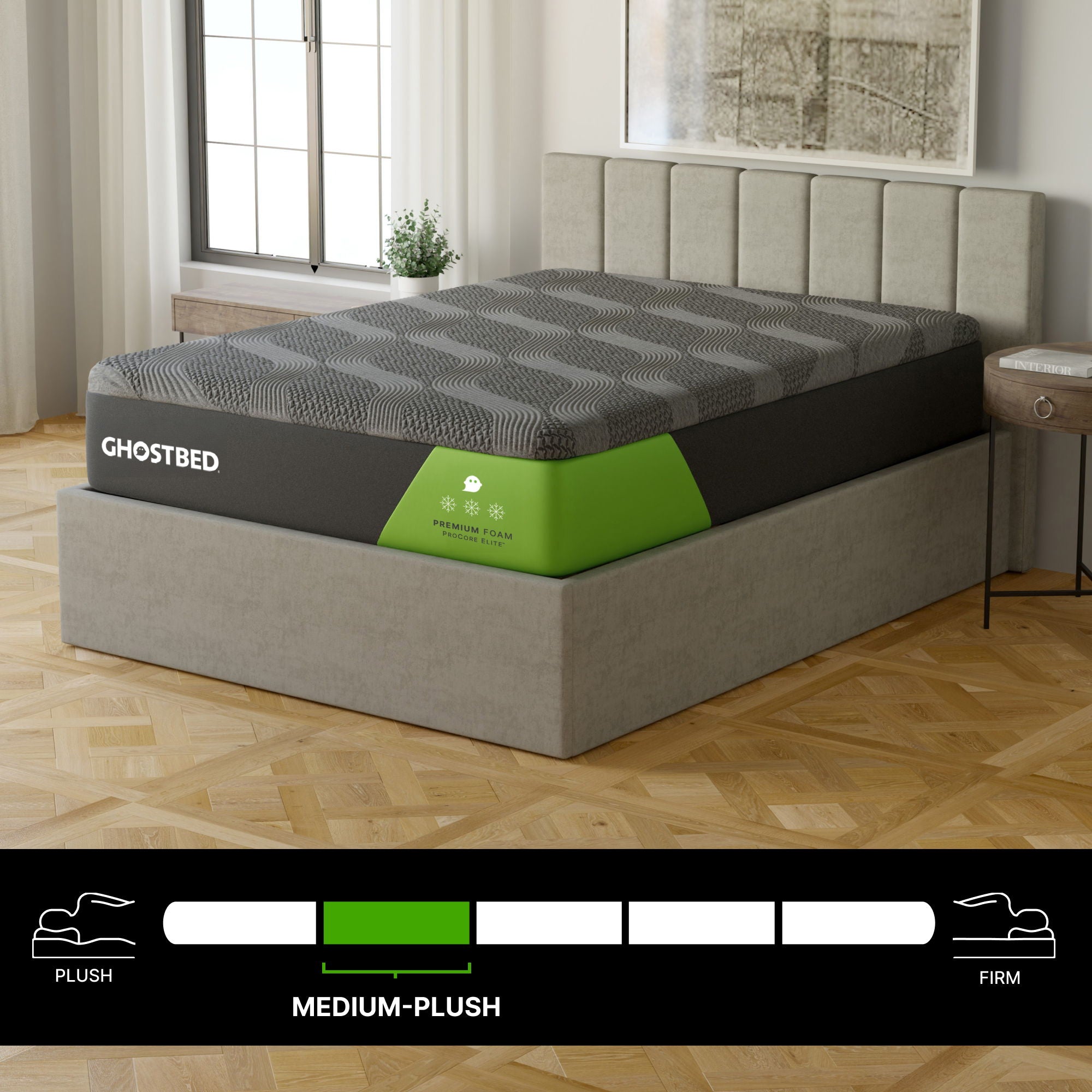 Premium - 14" Foam Mattress With Cooling Ghost Ice Cover And Copper Infused Memory Foam