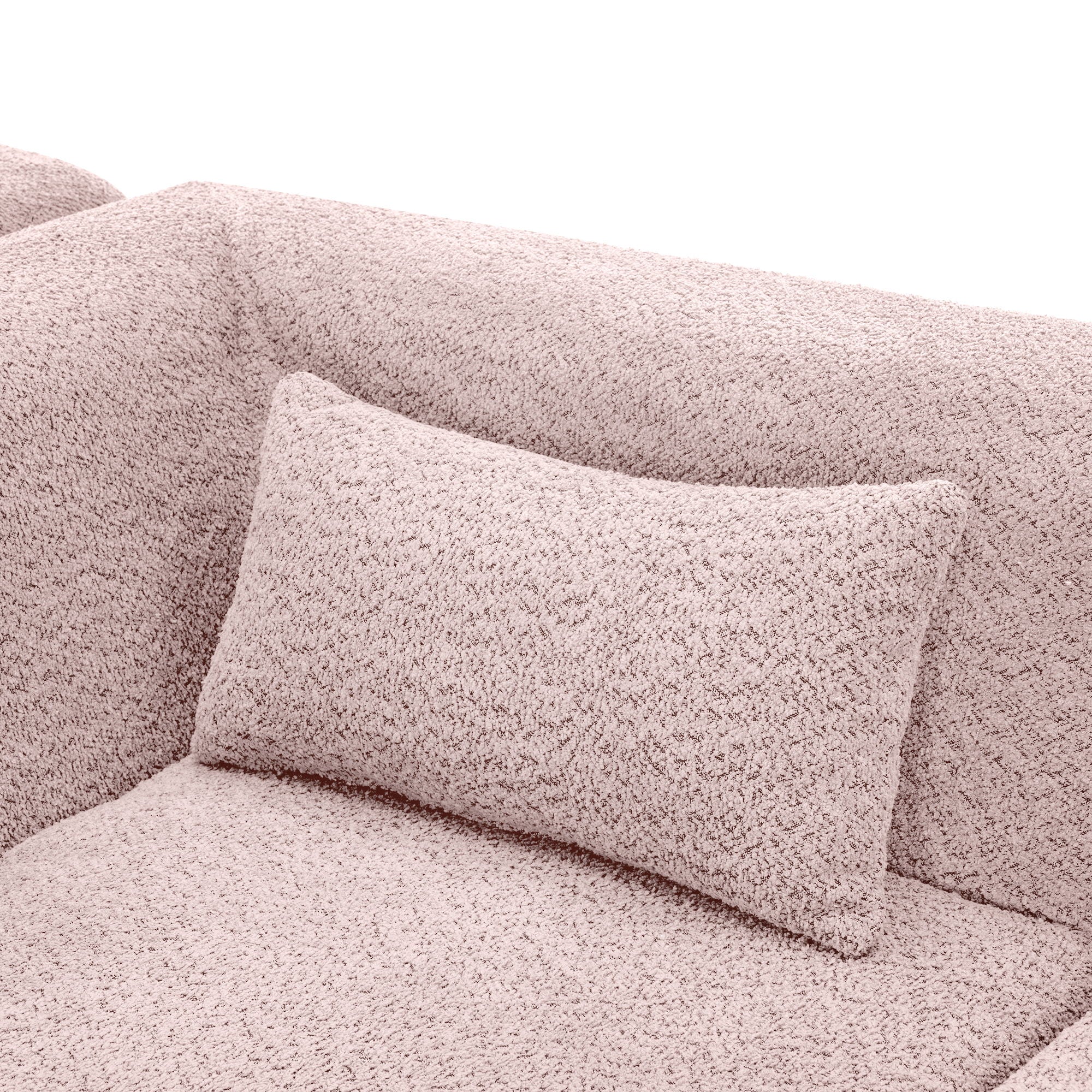 Upholstered Sofa Free Combined Sofa Couch With 2 Chaise Lounge And Five Back Pillows For Living Room