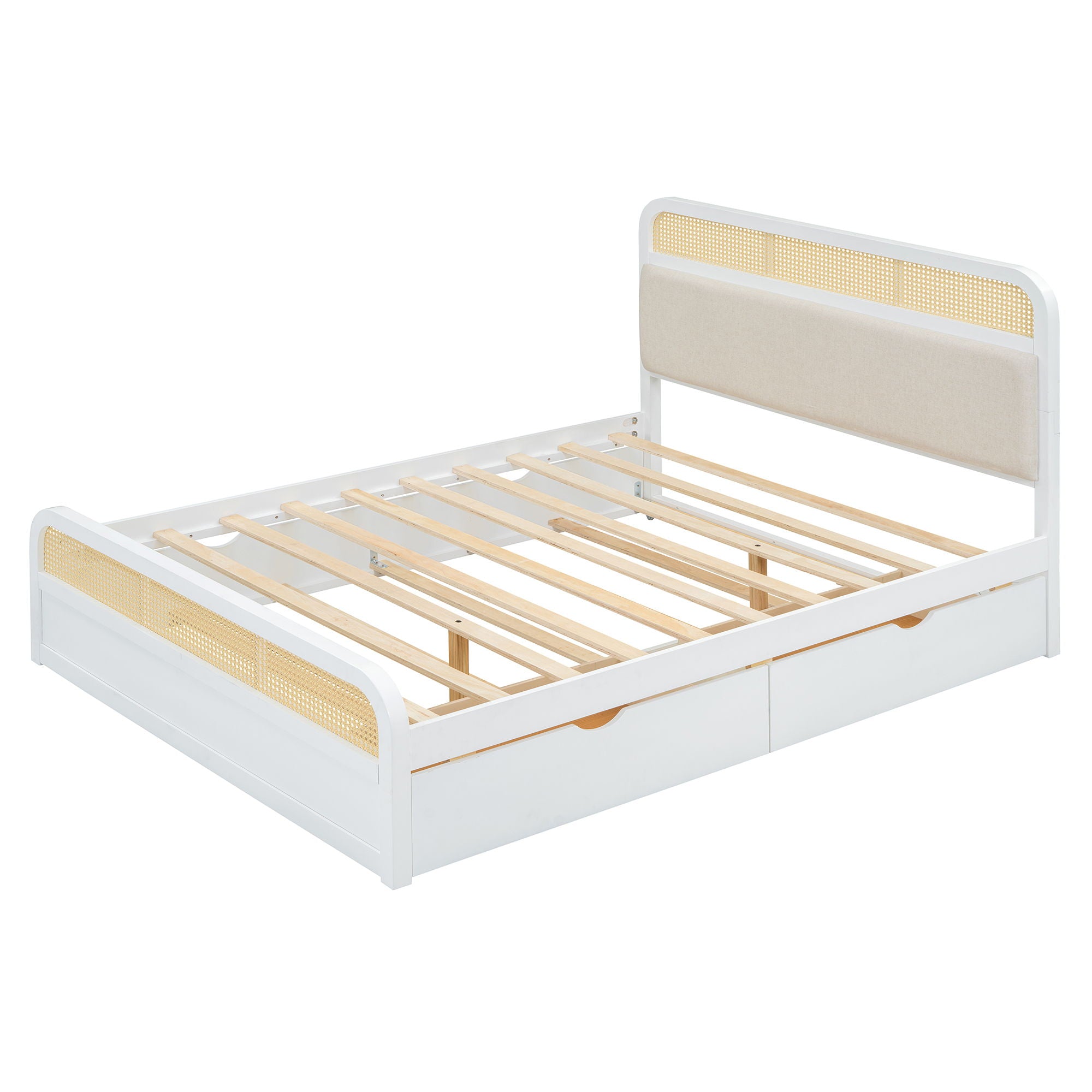 Platform Bed With Trundle And 2 Drawers