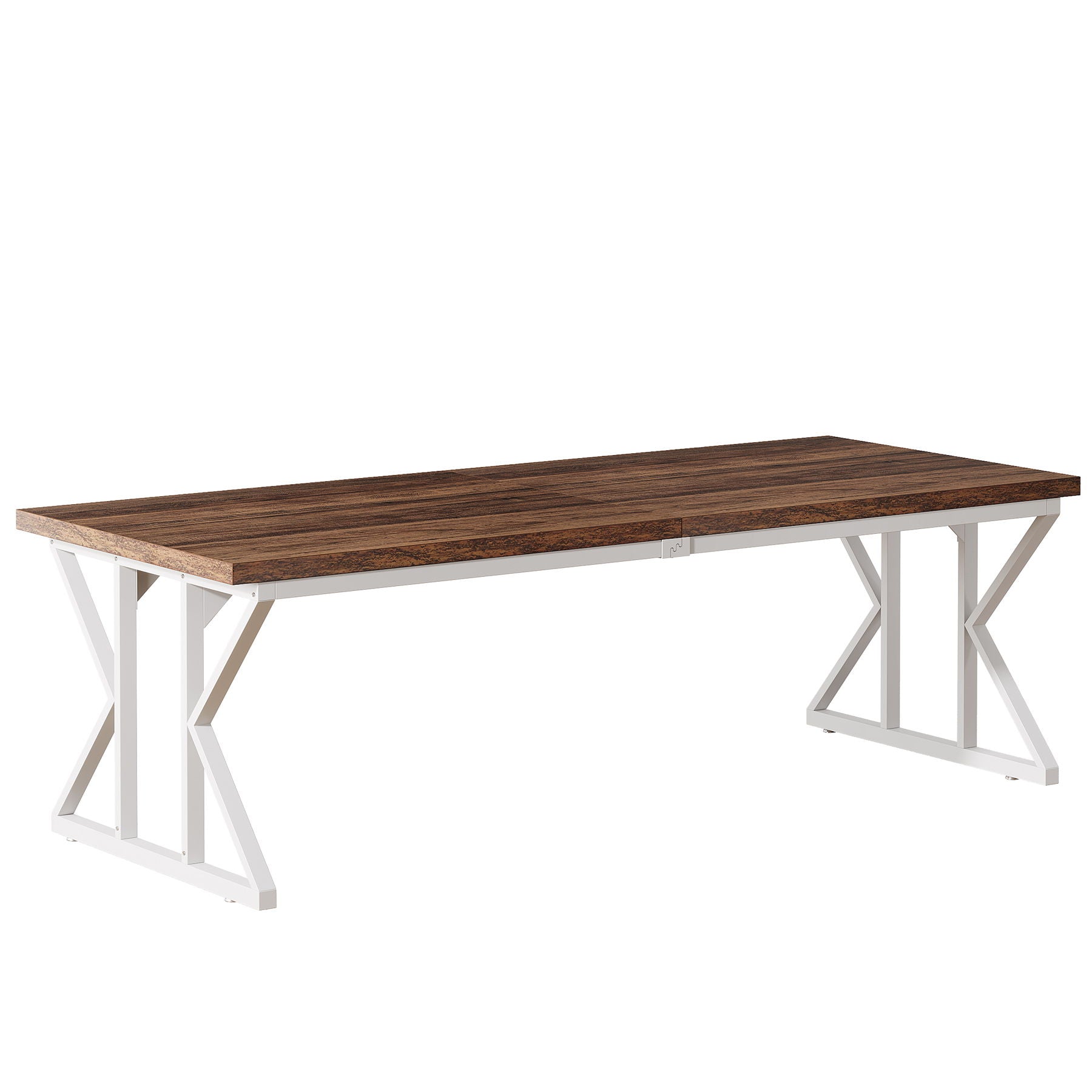 Rectangular Dining Table With X Trestle Metal Legs