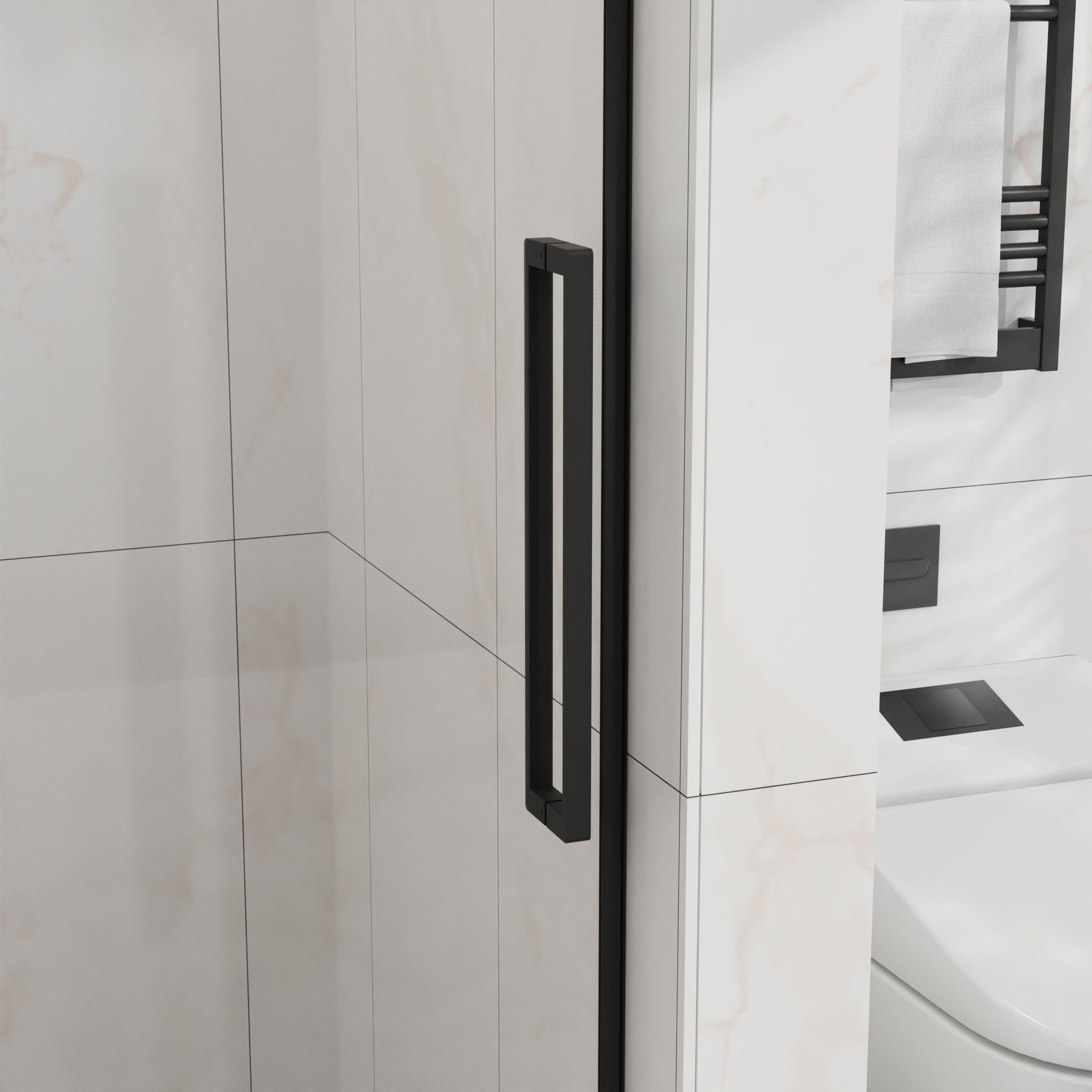 Frameless Tub Sliding Shower Door With Easy Clean Coating