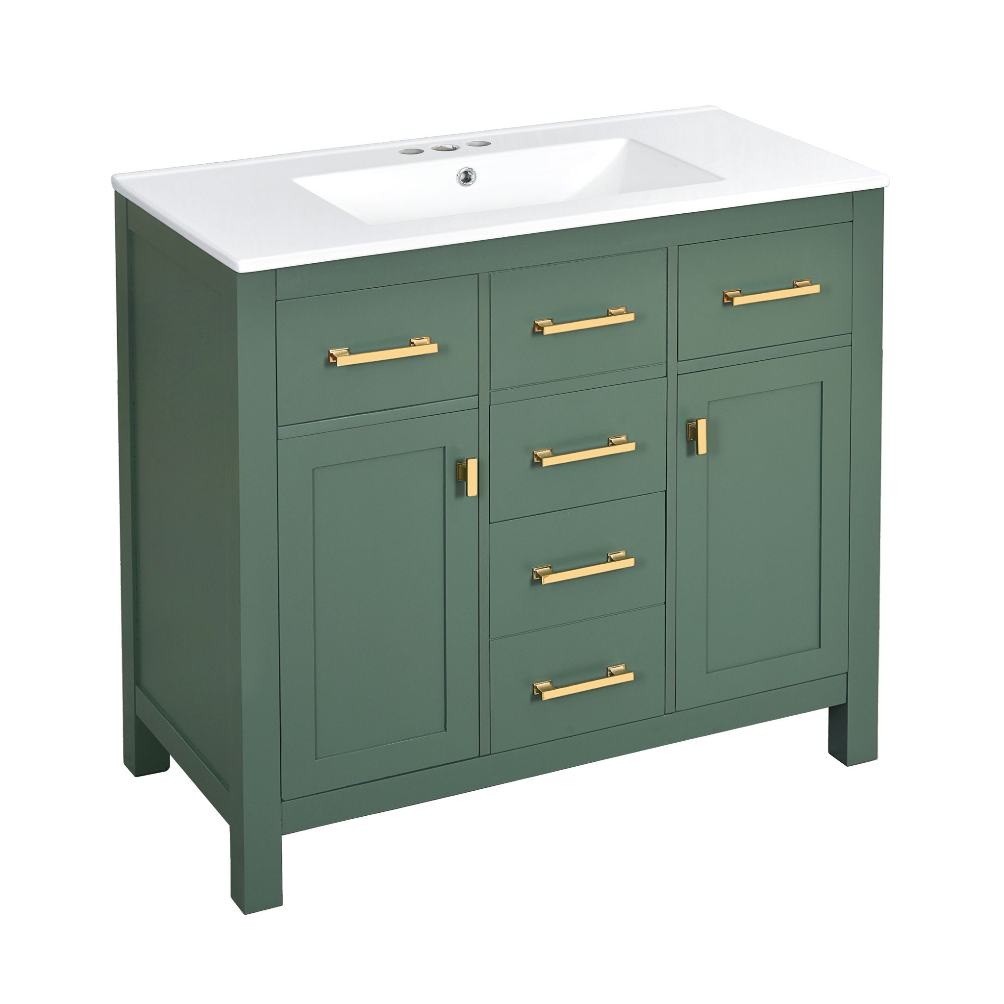 Bathroom Vanity With Sink Combo Set, Modern Bathroom Cabinet With 4 Drawers