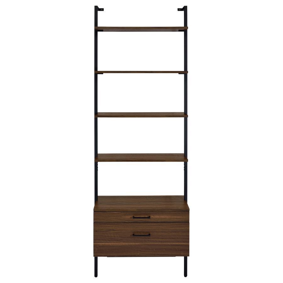 Owens - 3 Piece Wall Mounted Bookshelf Set - Walnut - Best Buy Furniture