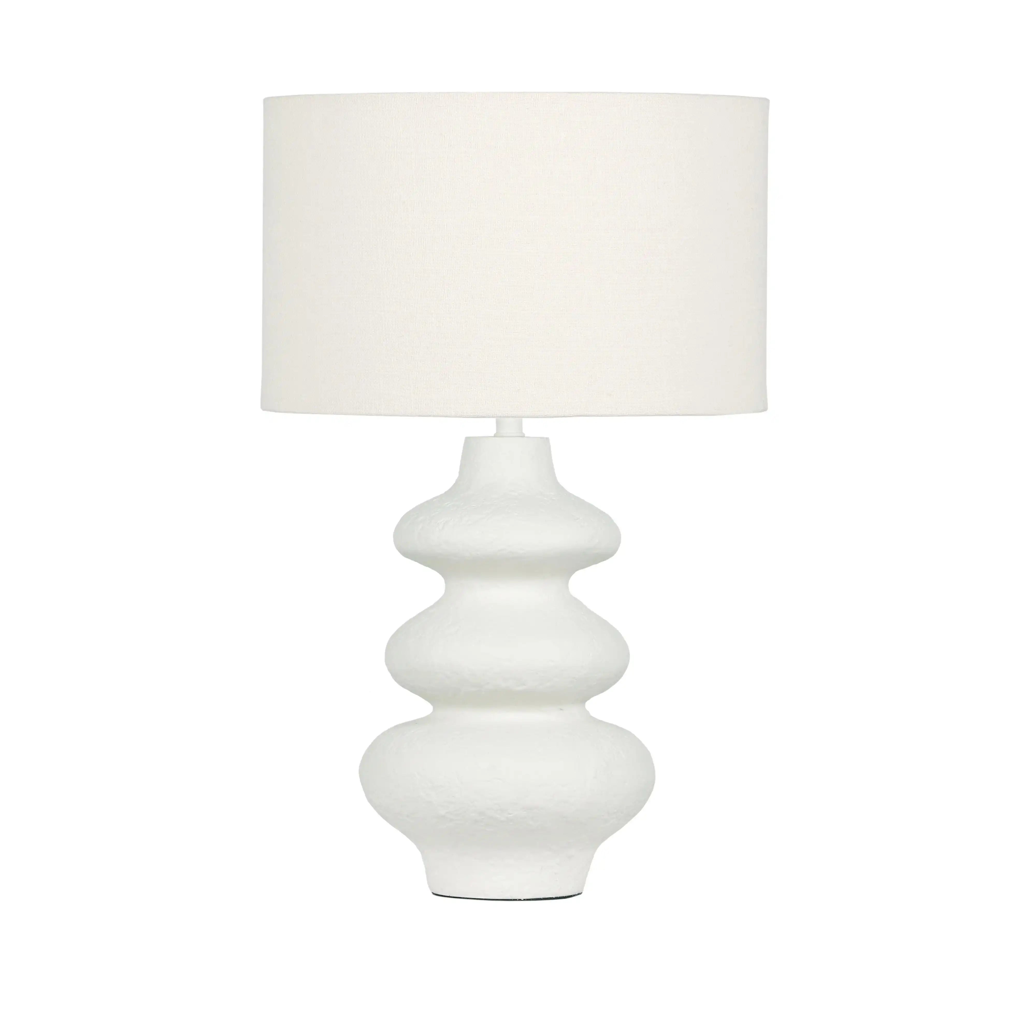 Riviera - Textured Table Lamp - Cream