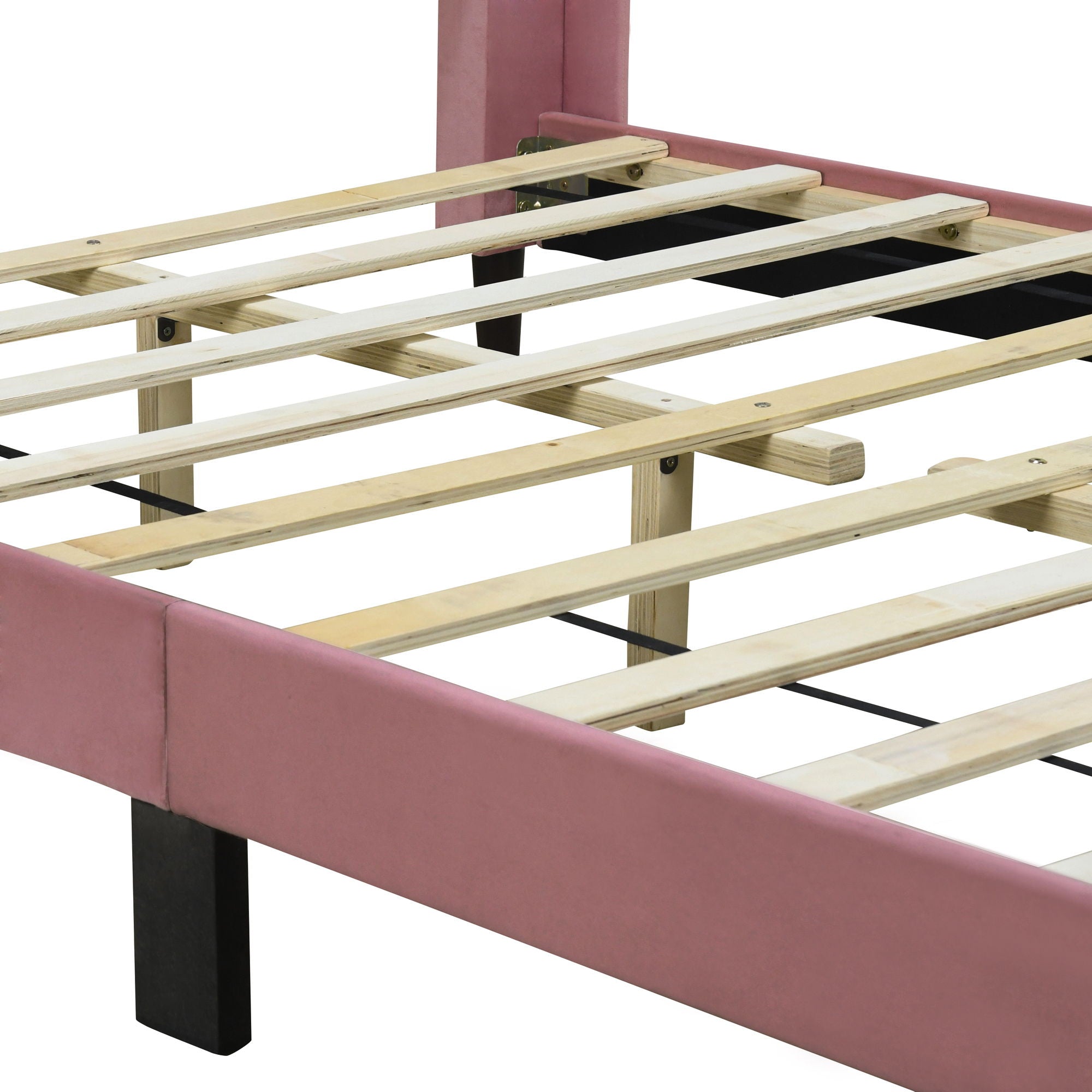 Upholstered Platform Bed Velvet