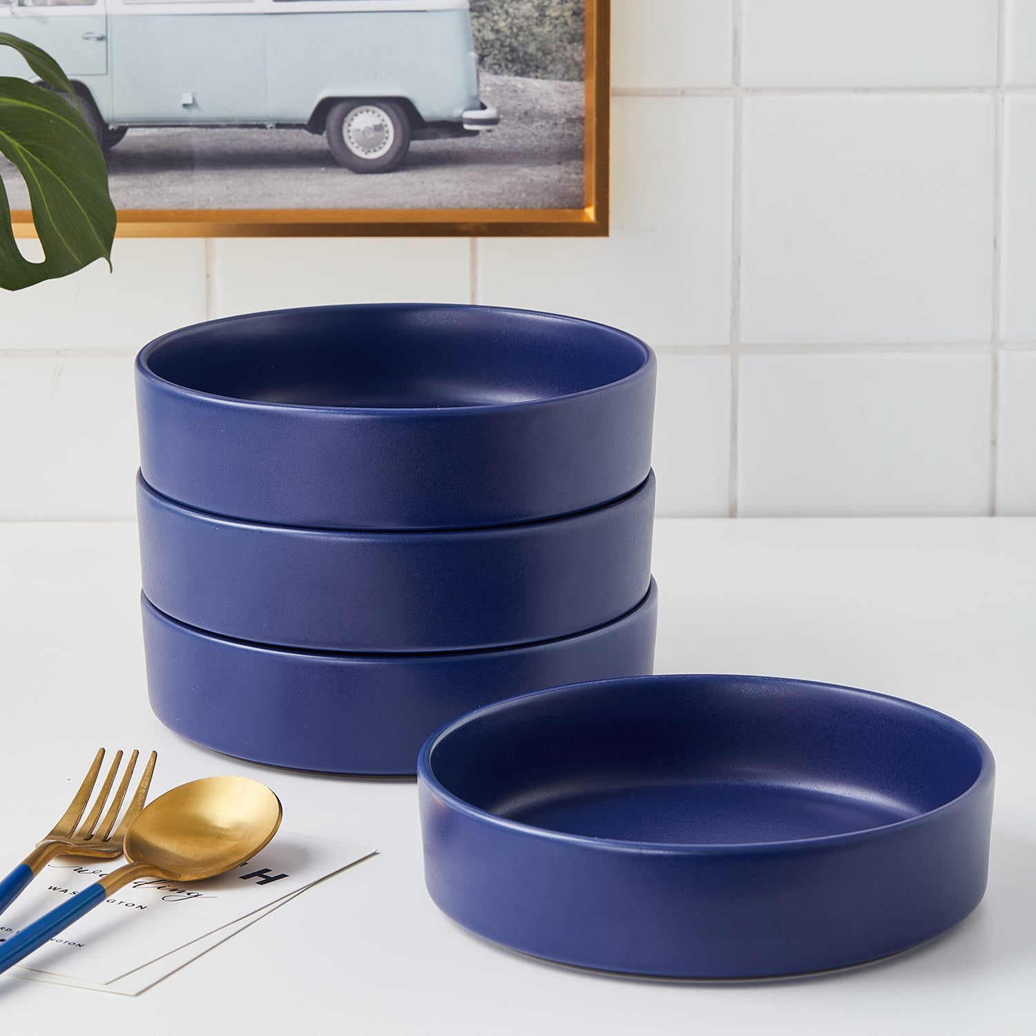 Cleo Stoneware Dinnerware Set - Blue