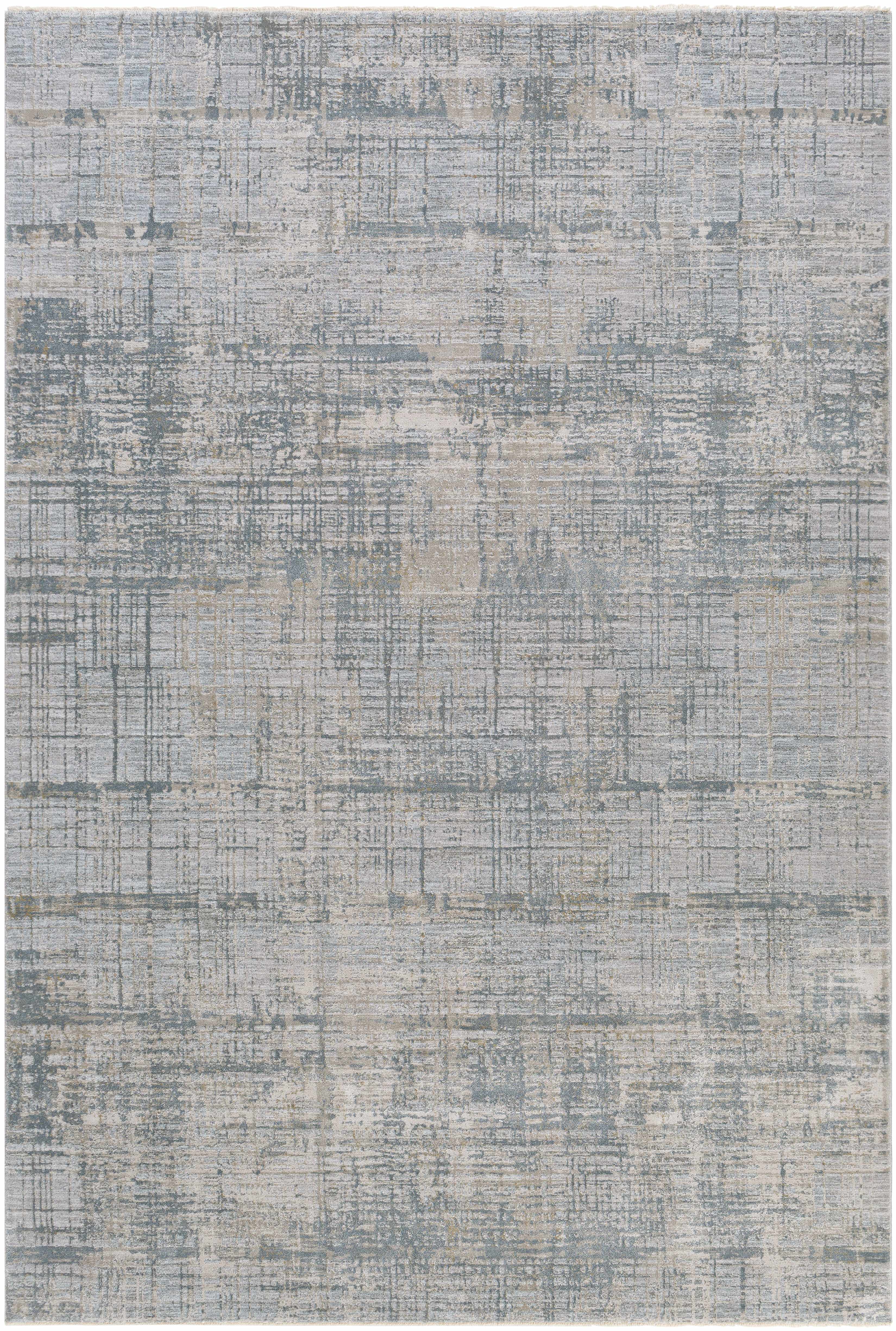 Fallin Gray Abstract Striped Luxe Rug