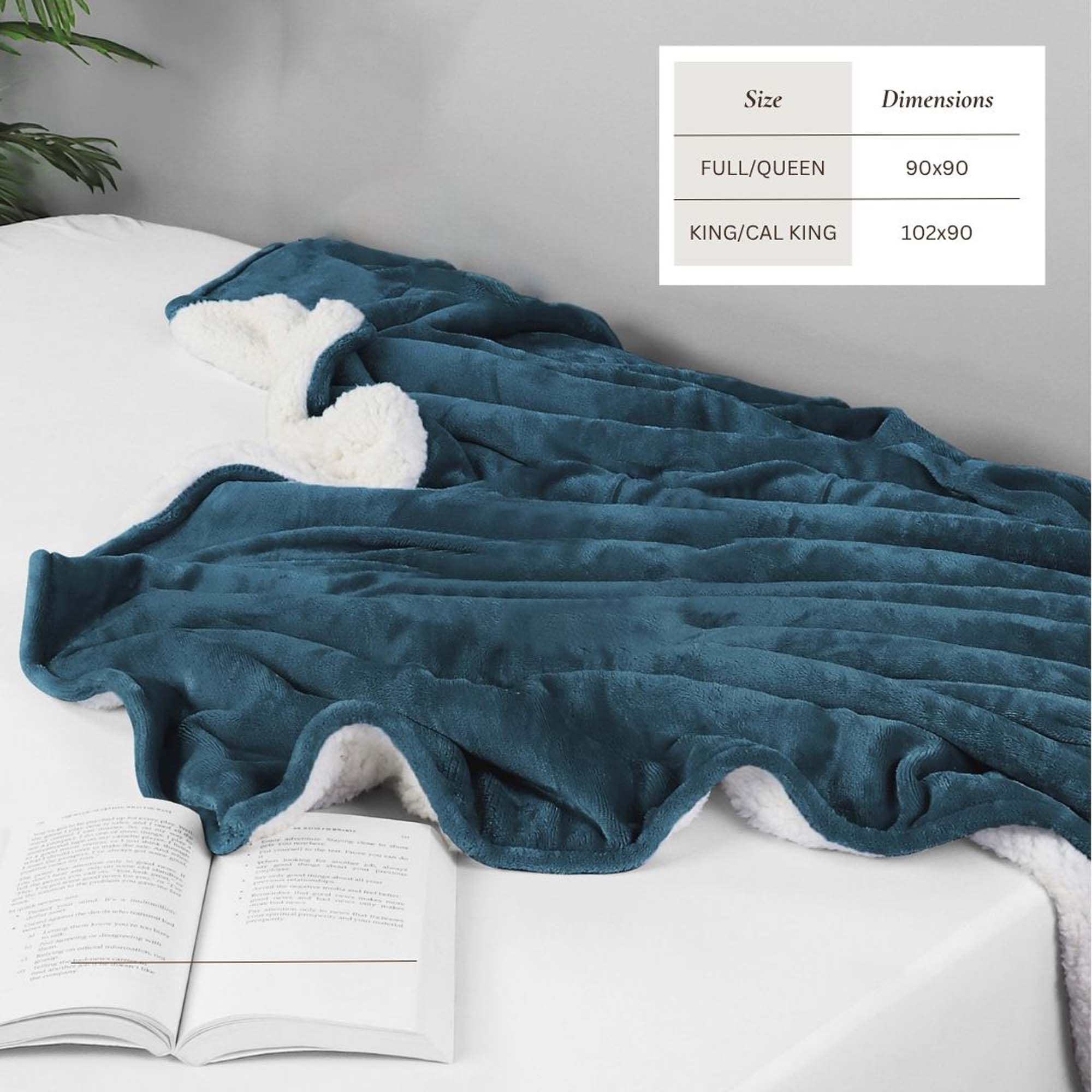 Velvet Plush Sherpa Bed Blanket - Sherpa Fleece Collection - Best Buy Furniture