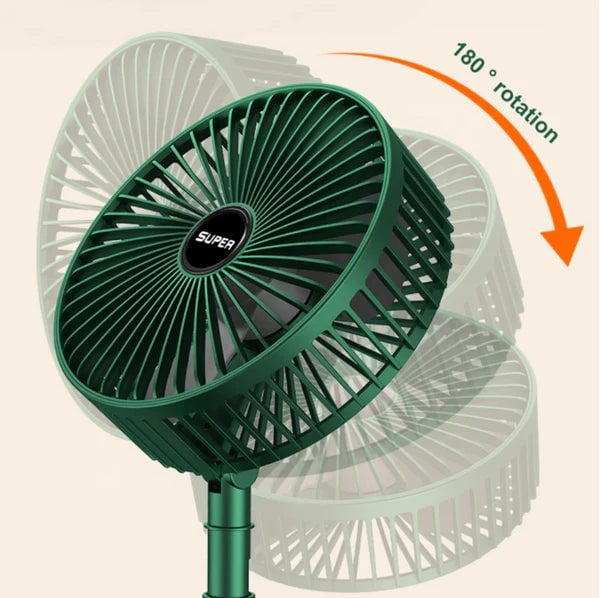Portable Foldable Fan USB Rechargeable 4-Speed 180° Rotation
