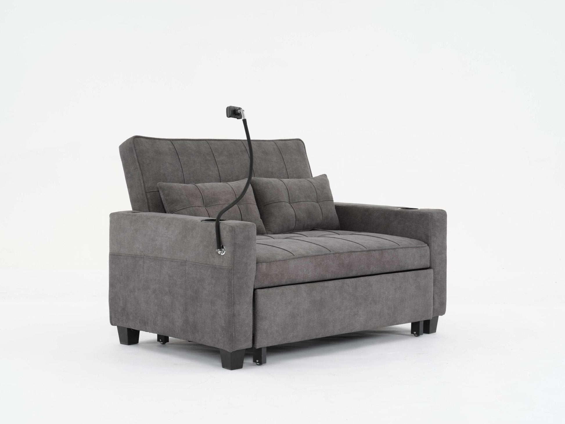 Futon chair bed convertible chair 3 - in - 1 pull out sleeper chair beds with usb - Tuesday Morning - Sleeper Chairs