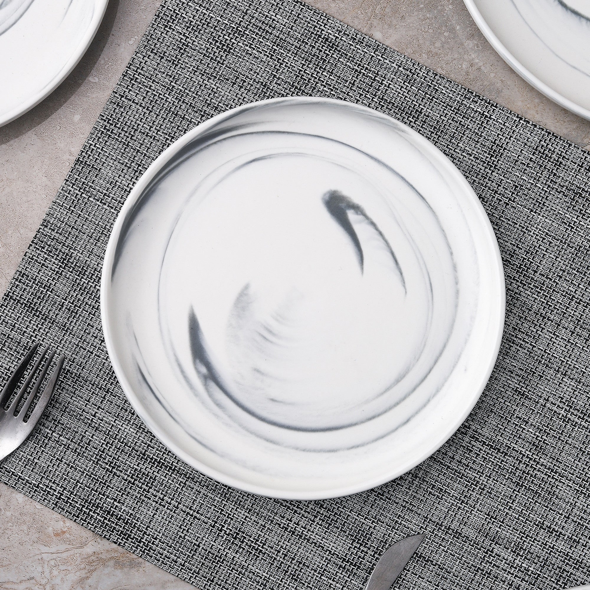 Brighton Porcelain Salad Plate - Gray