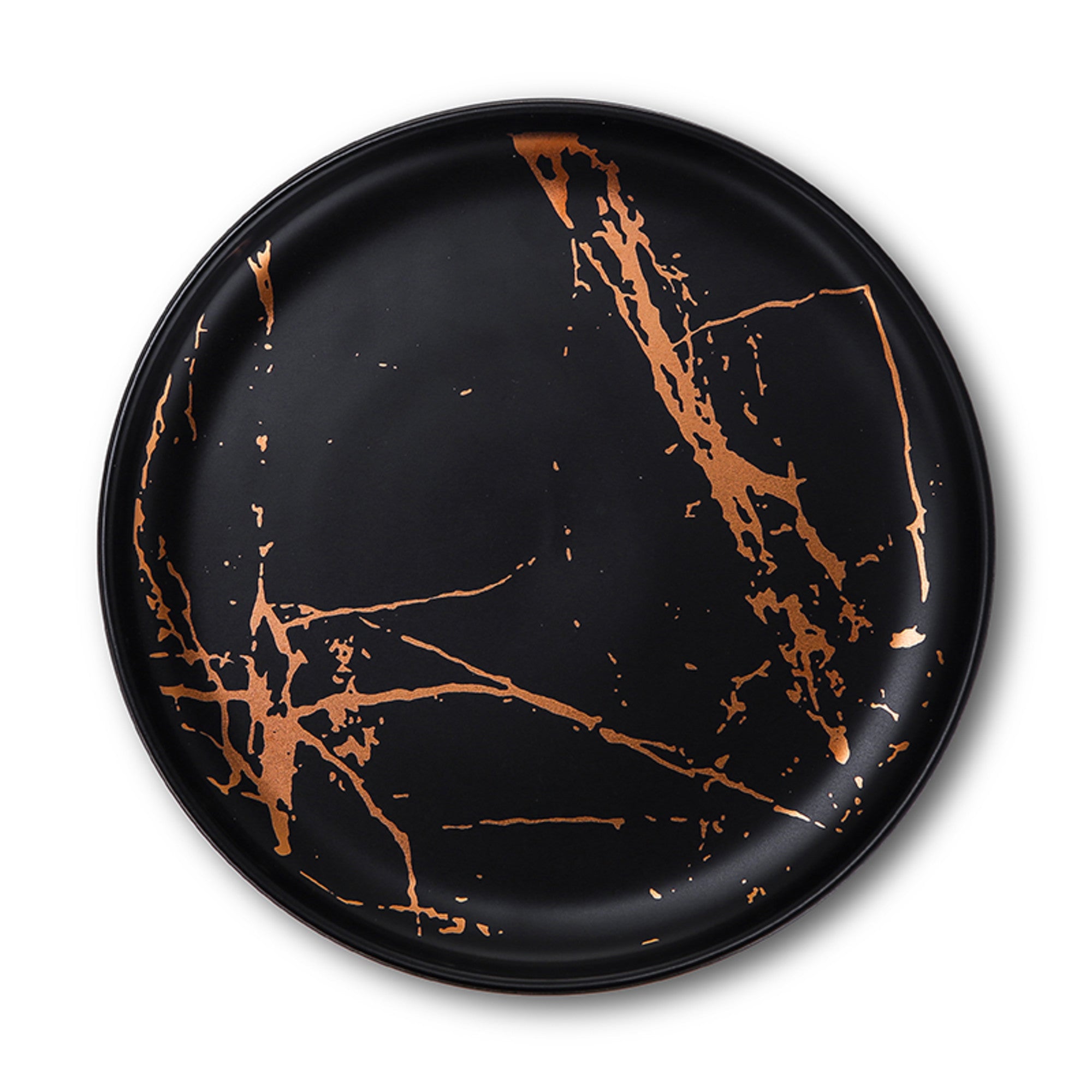 Zora Porcelain Dinner Plate - Black