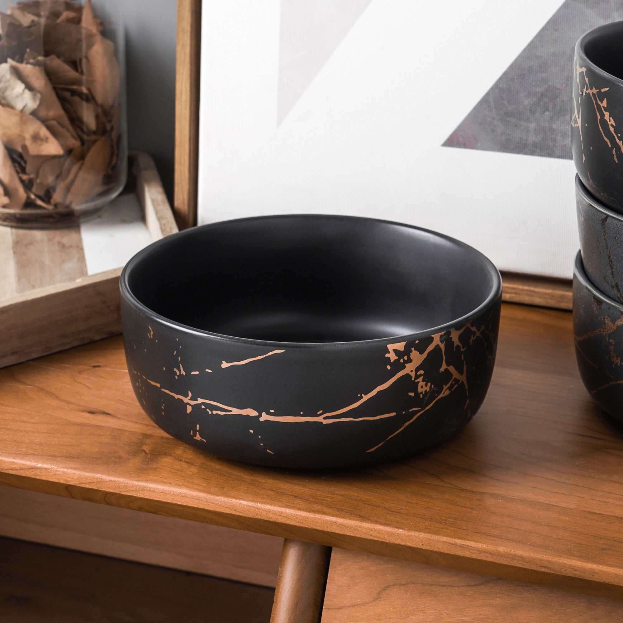 Zora Porcelain Bowl - Black