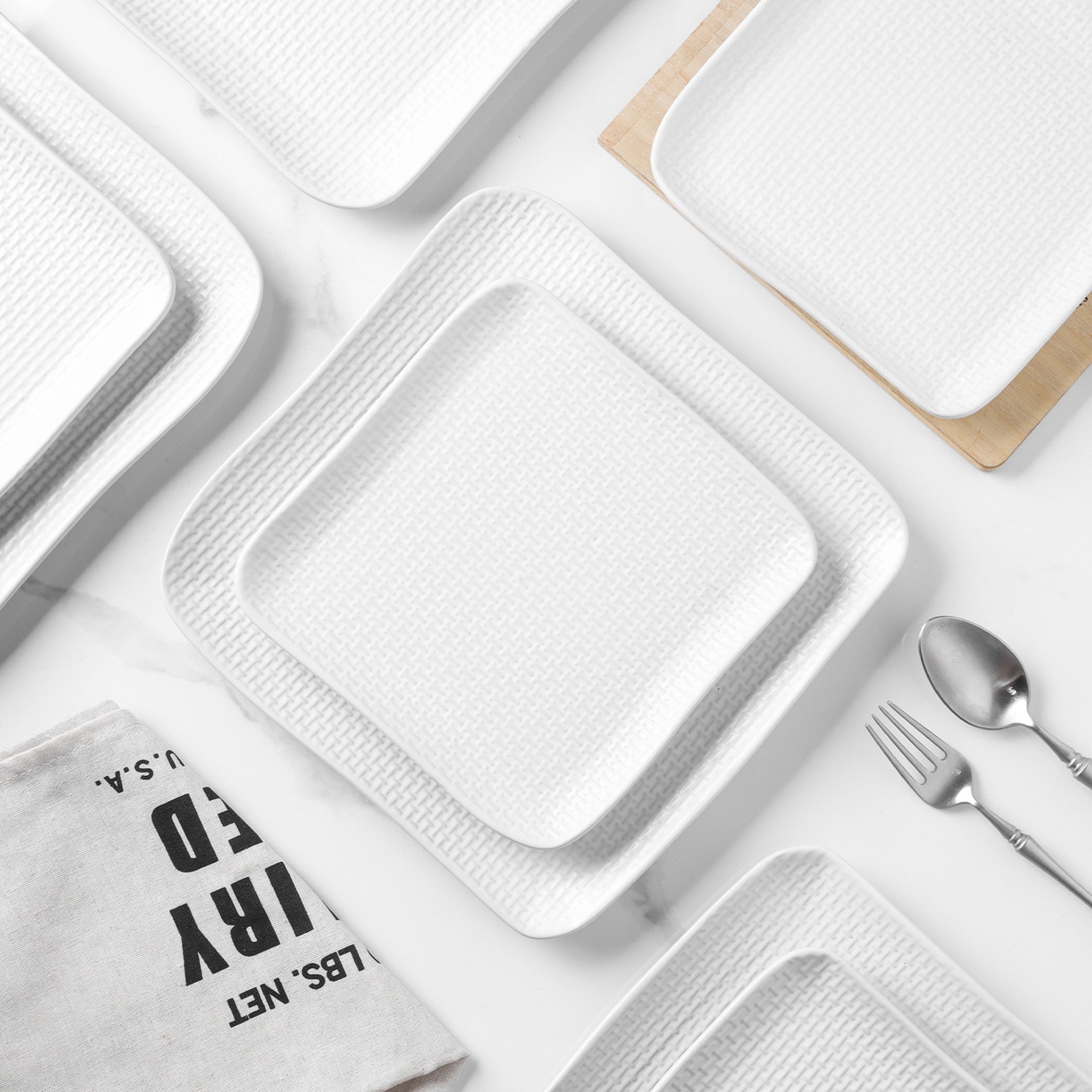 Olivia Stoneware Salad Plate - White