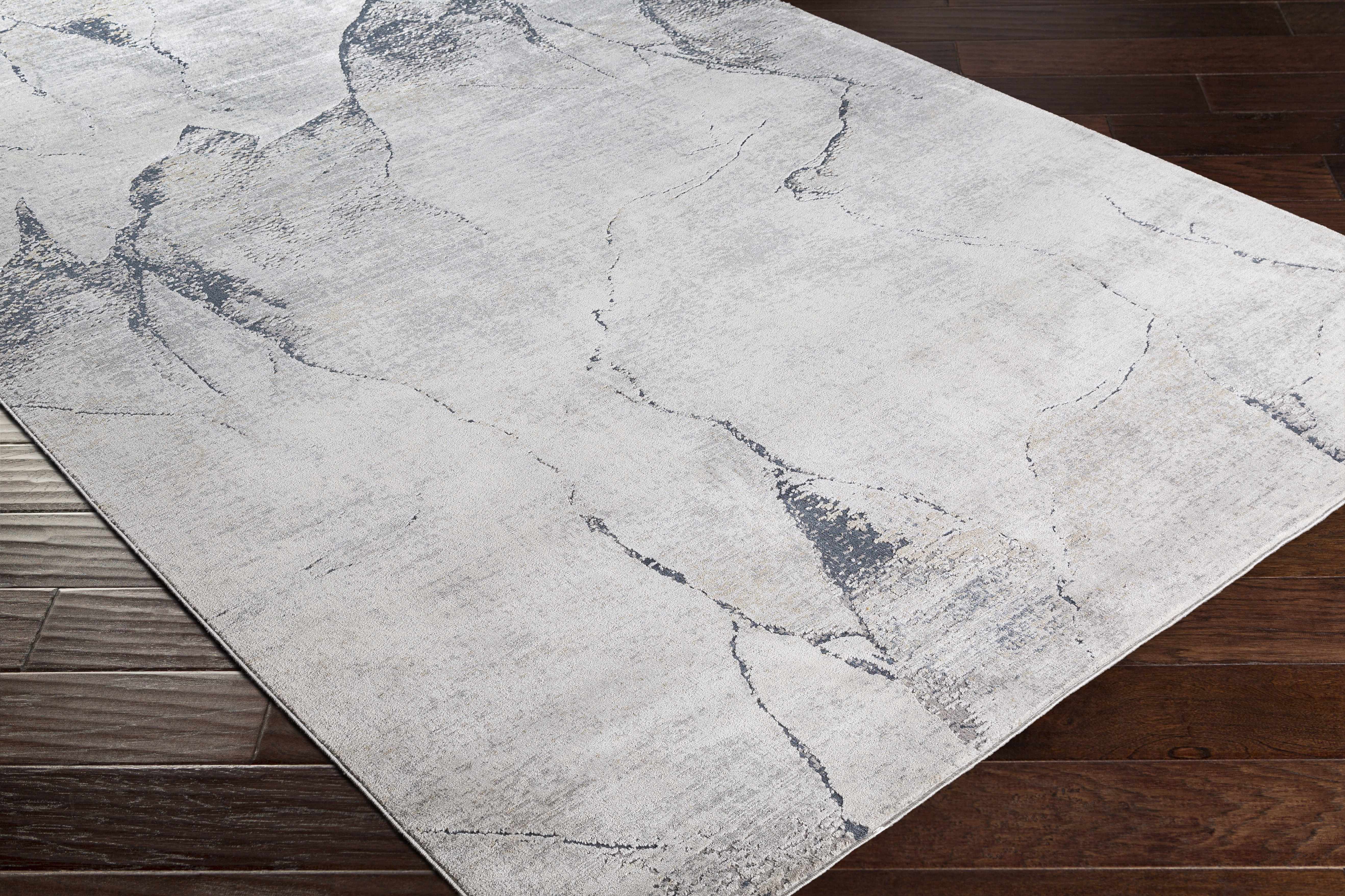 Gasquet Gray Marble Textured Luxe Rug