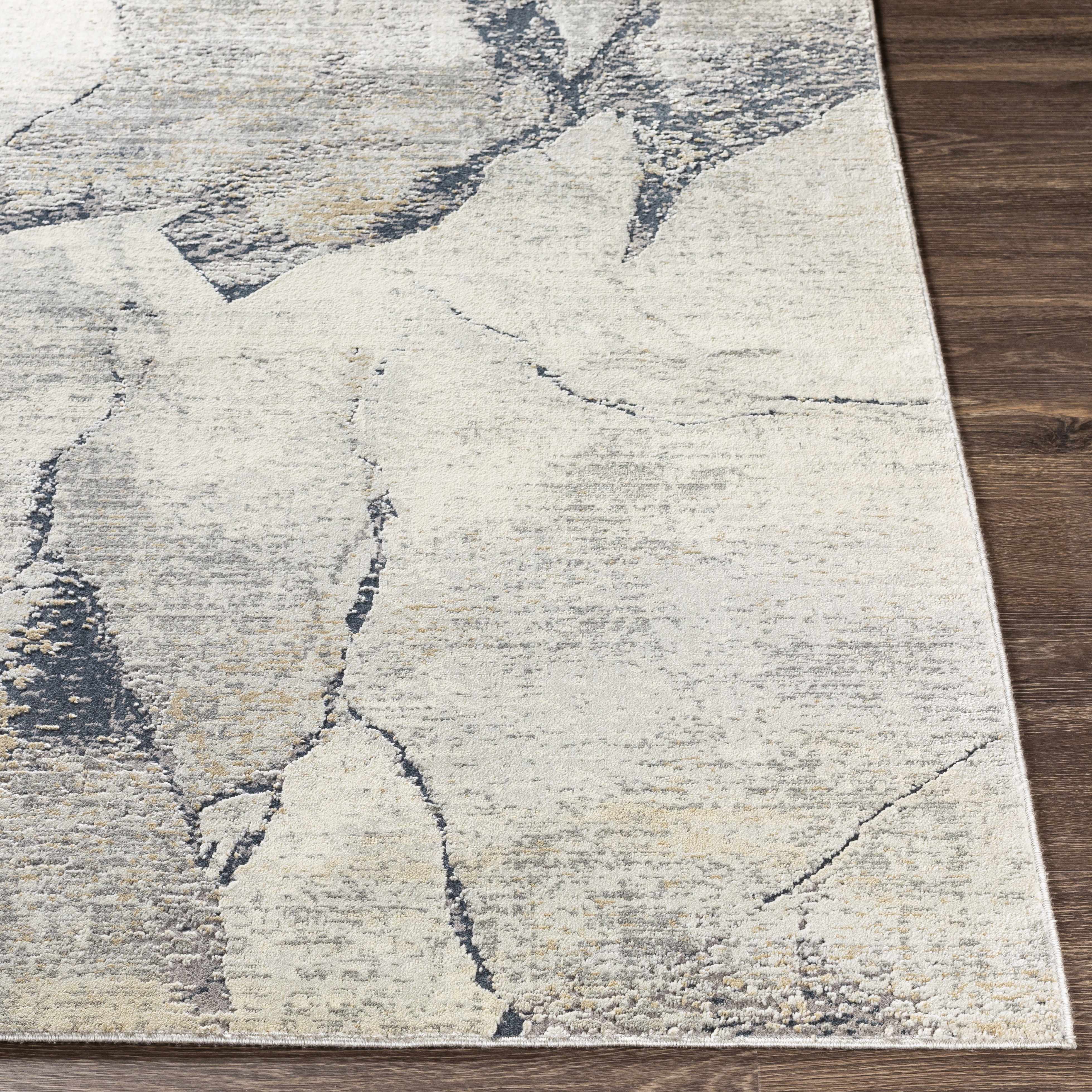 Gasquet Gray Marble Textured Luxe Rug