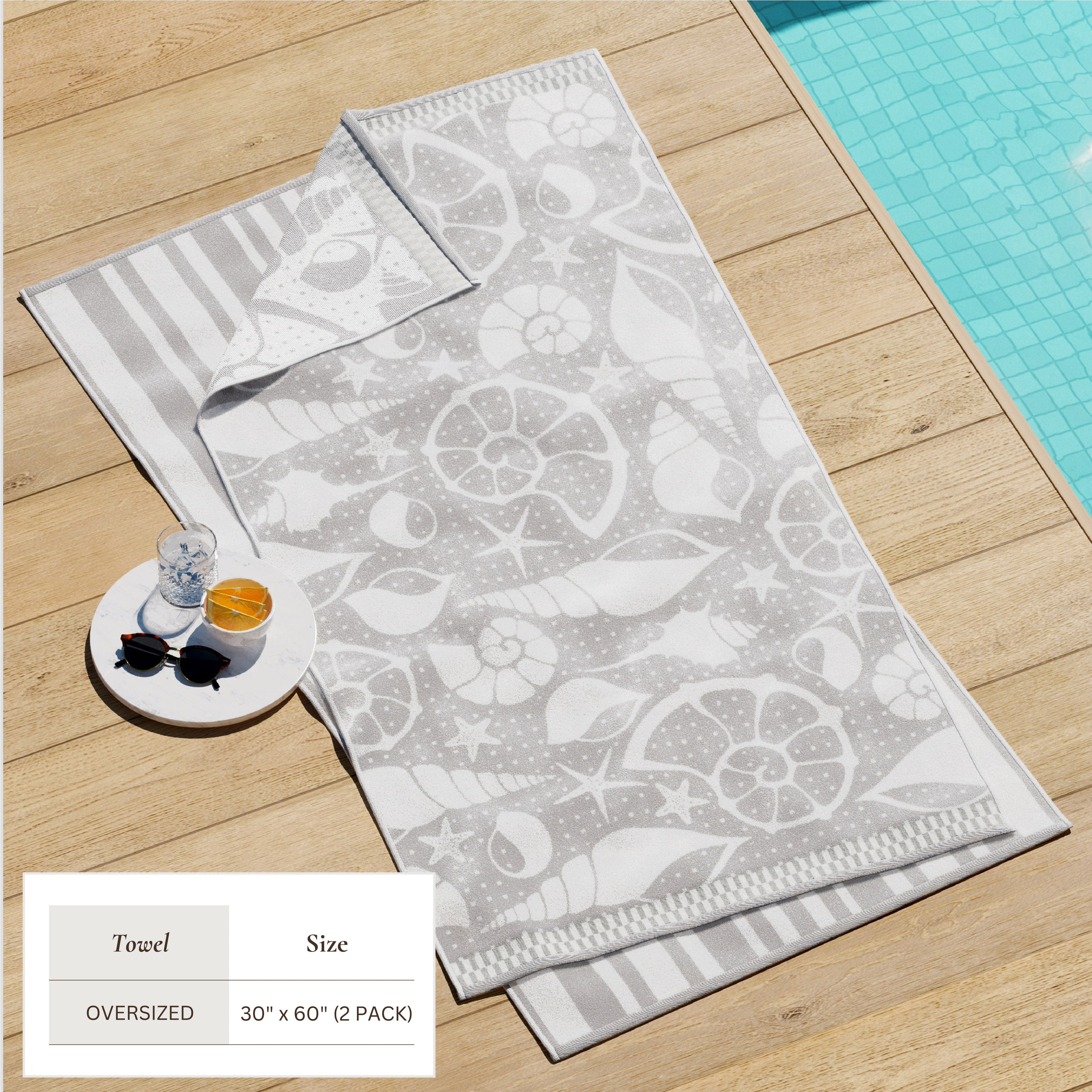 Cotton Velour Beach Towel - Maui Collection - Best Buy Furniture