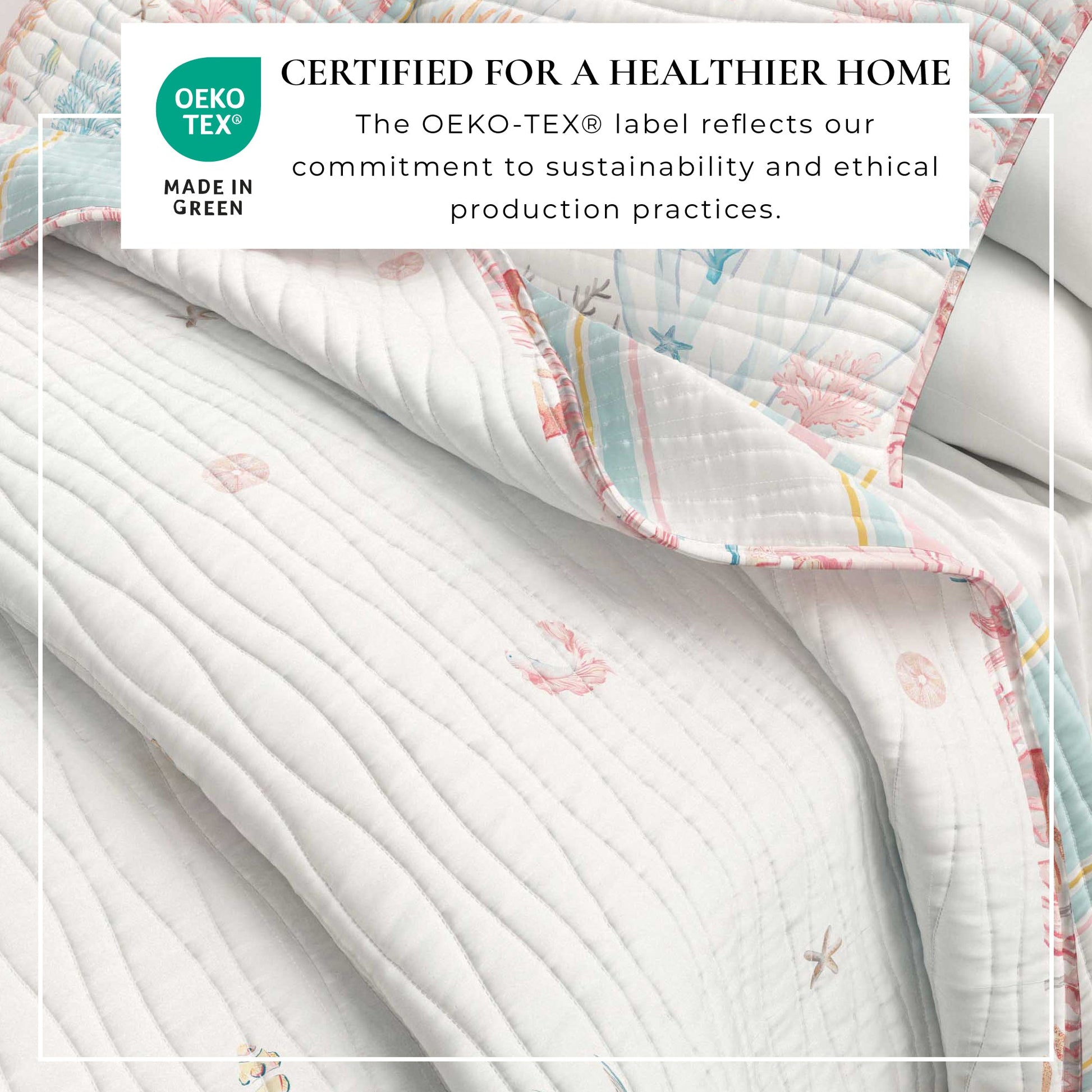 Coastal Coral Reef Quilt Set - Caymen Collection - Best Buy Furniture