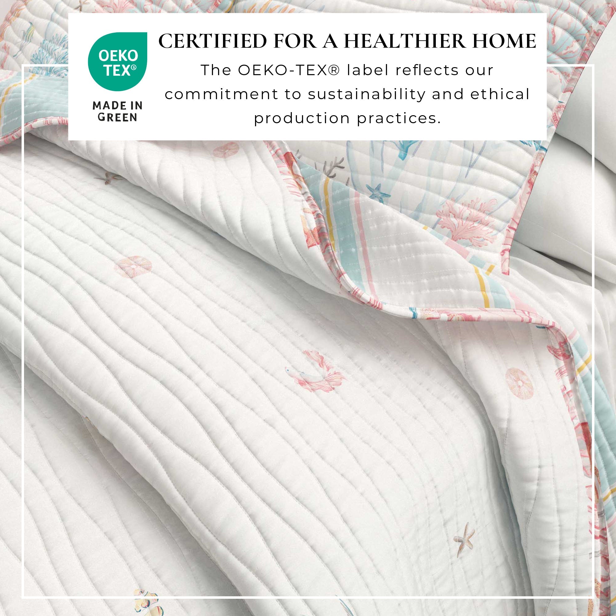 Coastal Coral Reef Quilt Set - Caymen Collection - Best Buy Furniture