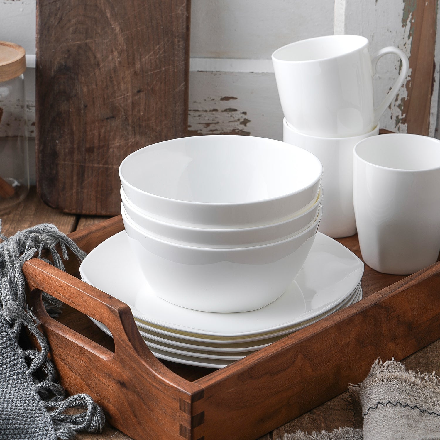 Juliette Bone China Dinnerware Set - White
