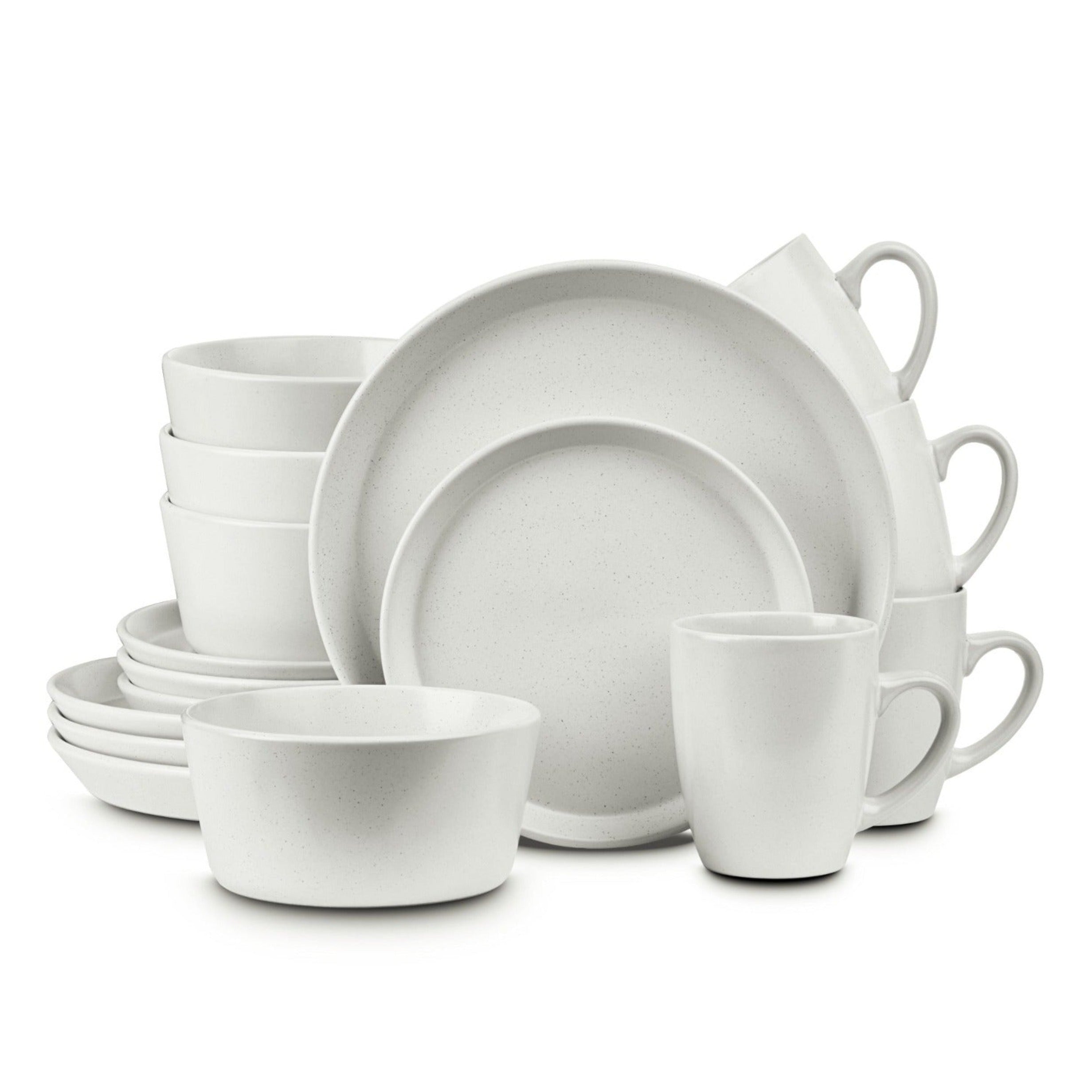 Albie Stoneware Dinnerware Set - White