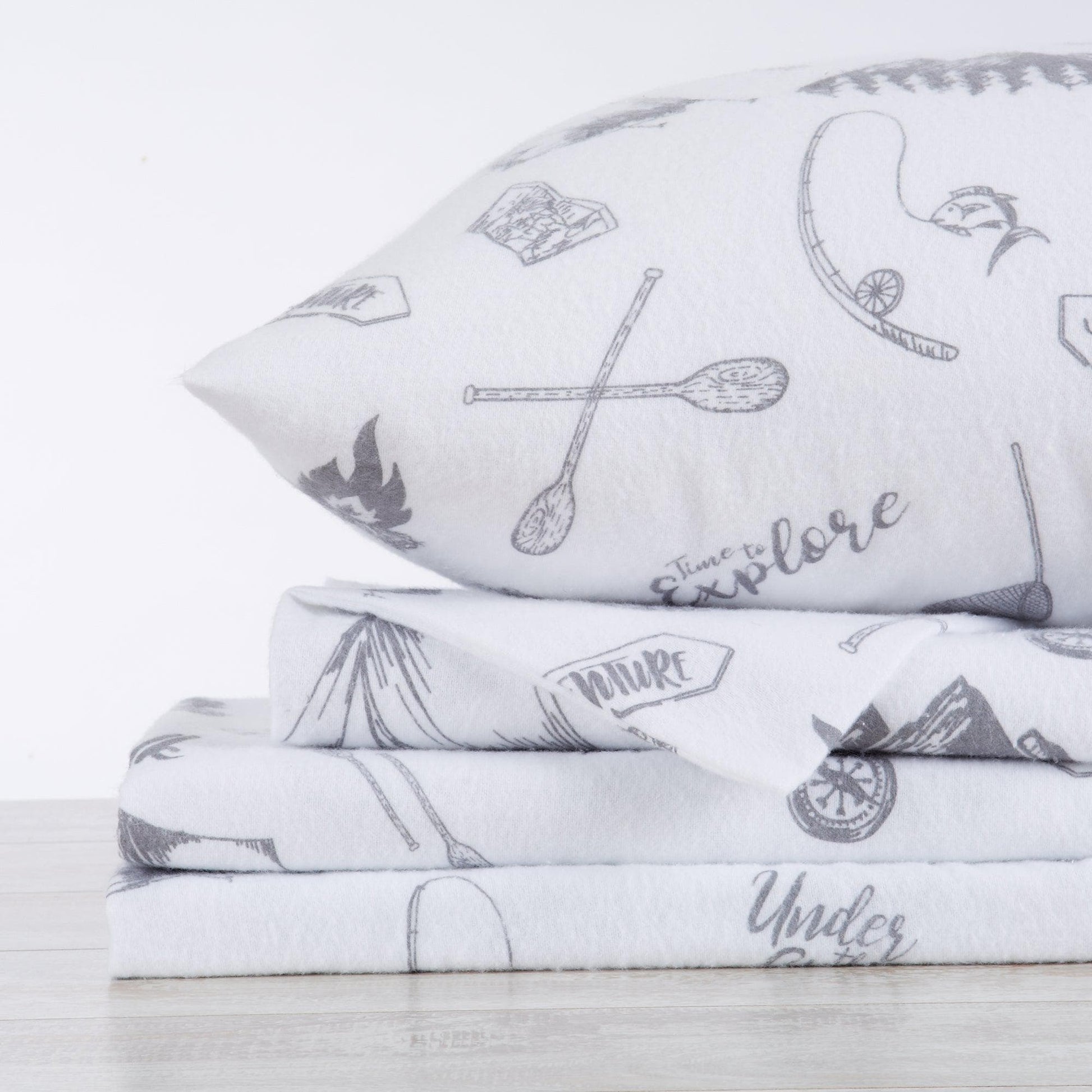 100% Turkish Cotton Flannel Sheet Sets - Boulder Collection - Best Buy Furniture