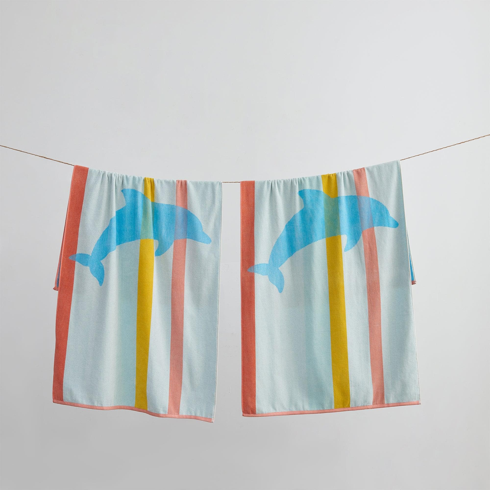 2 Pack Vibrant Beach Towels - Boca Collection - Best Buy Furniture