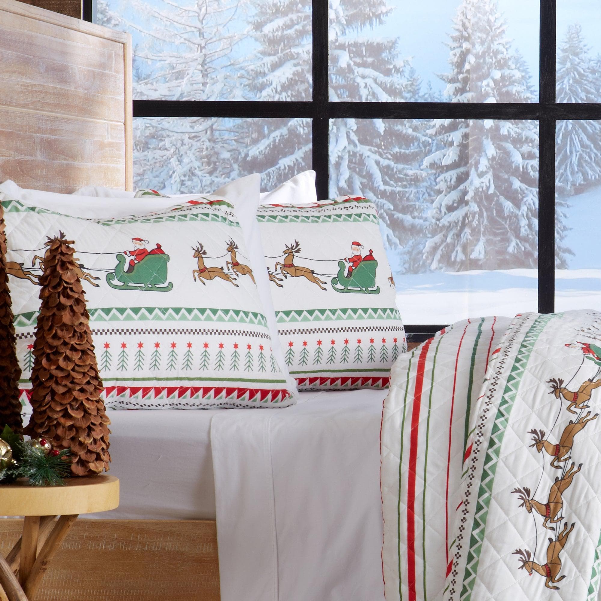 3-Piece Christmas Quilt - Festive Collection - Best Buy Furniture