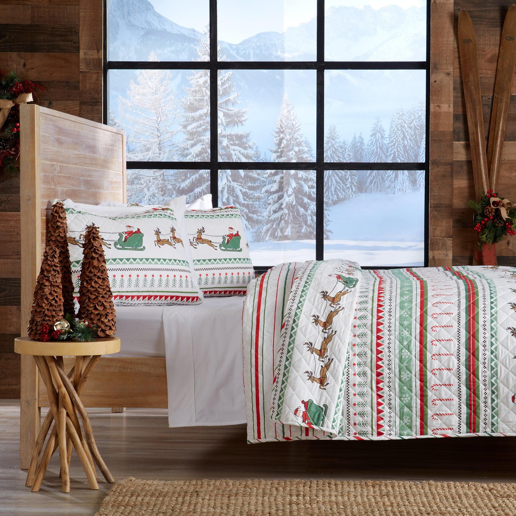 3-Piece Christmas Quilt - Festive Collection - Best Buy Furniture